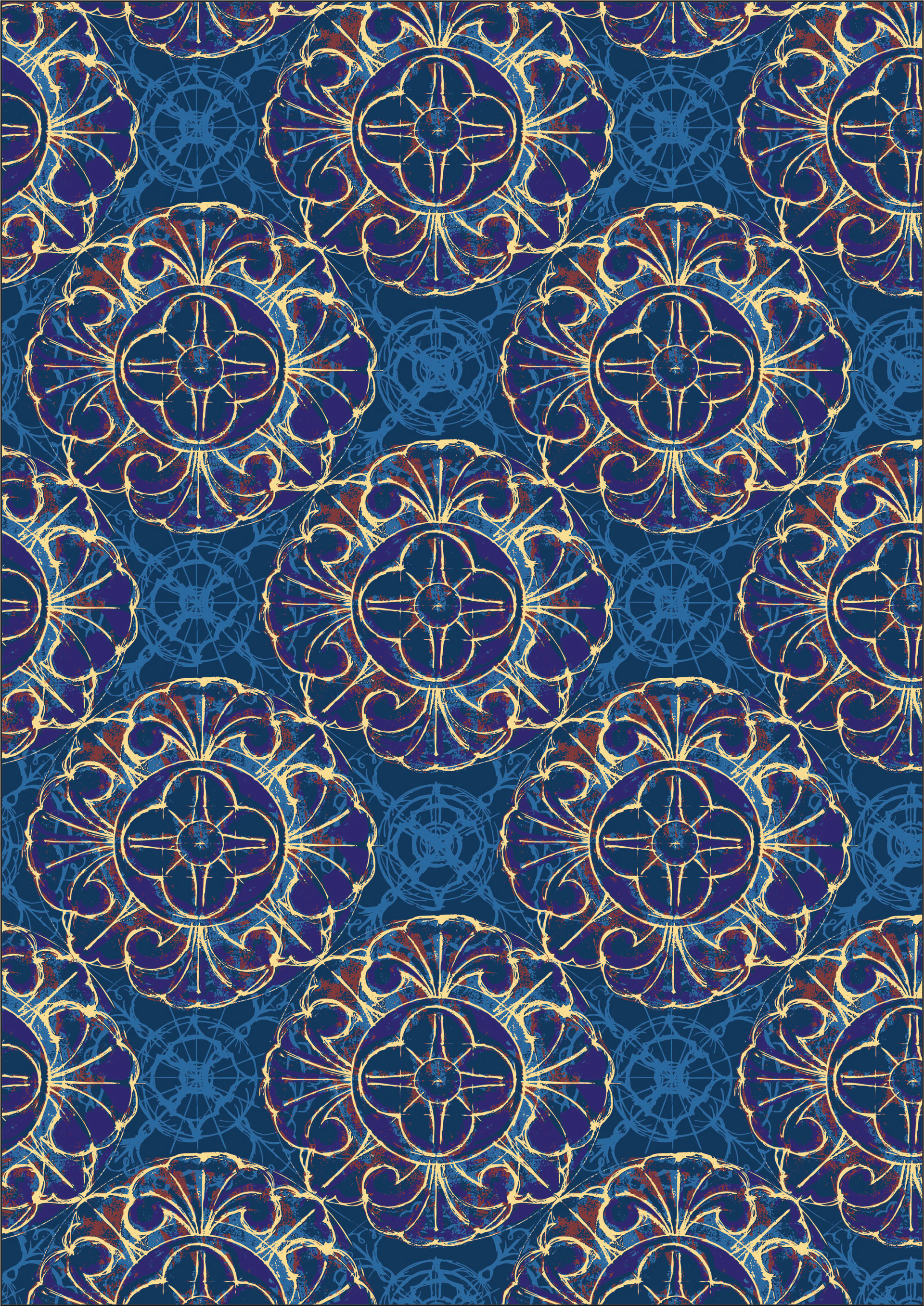 Draughtsman's Rosettes, Blue