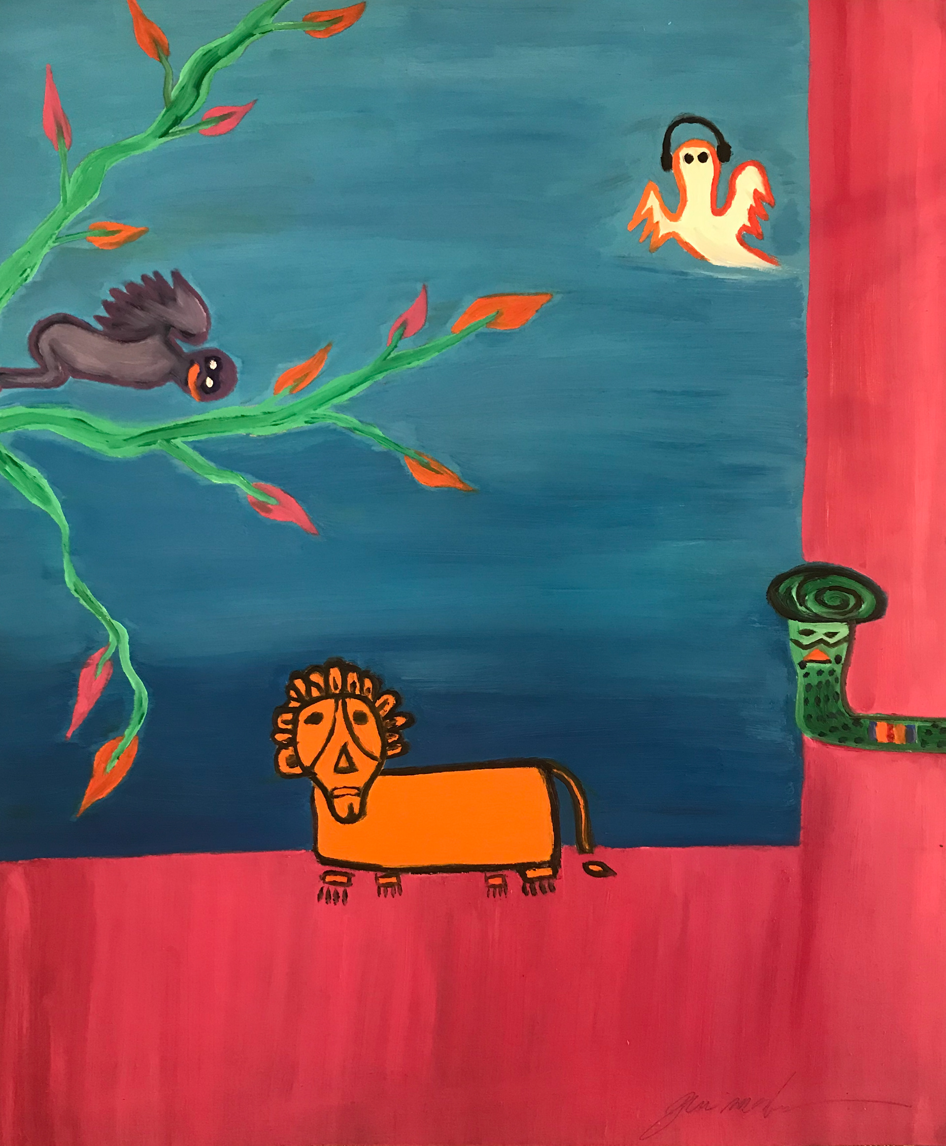 Animal Party, 2018 (Oil on Canvas)