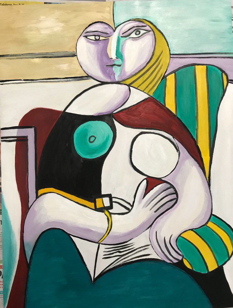 Reading | 1932 Tribute to Picasso (Oil on Paper)