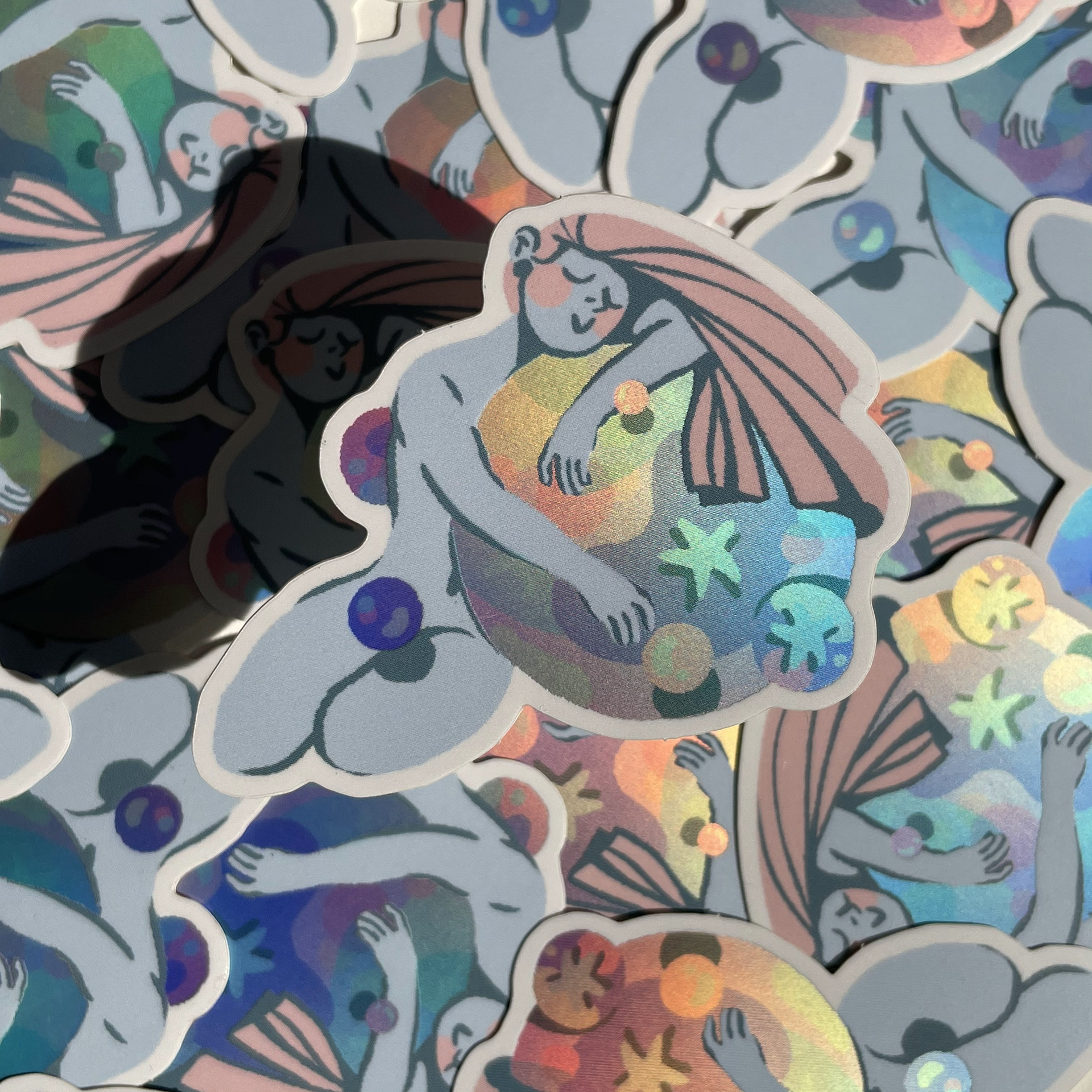Pastel Dreams sticker Illustrated by Daad Geem's Salma Hafez