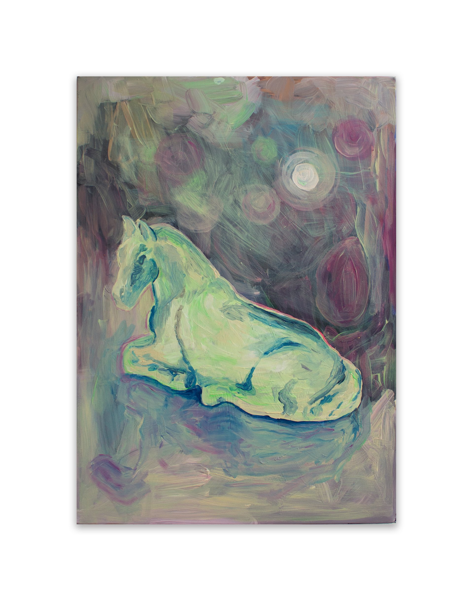 "Cavalo de cerâmica" Acrílica sobre tela, 50x70, 2024