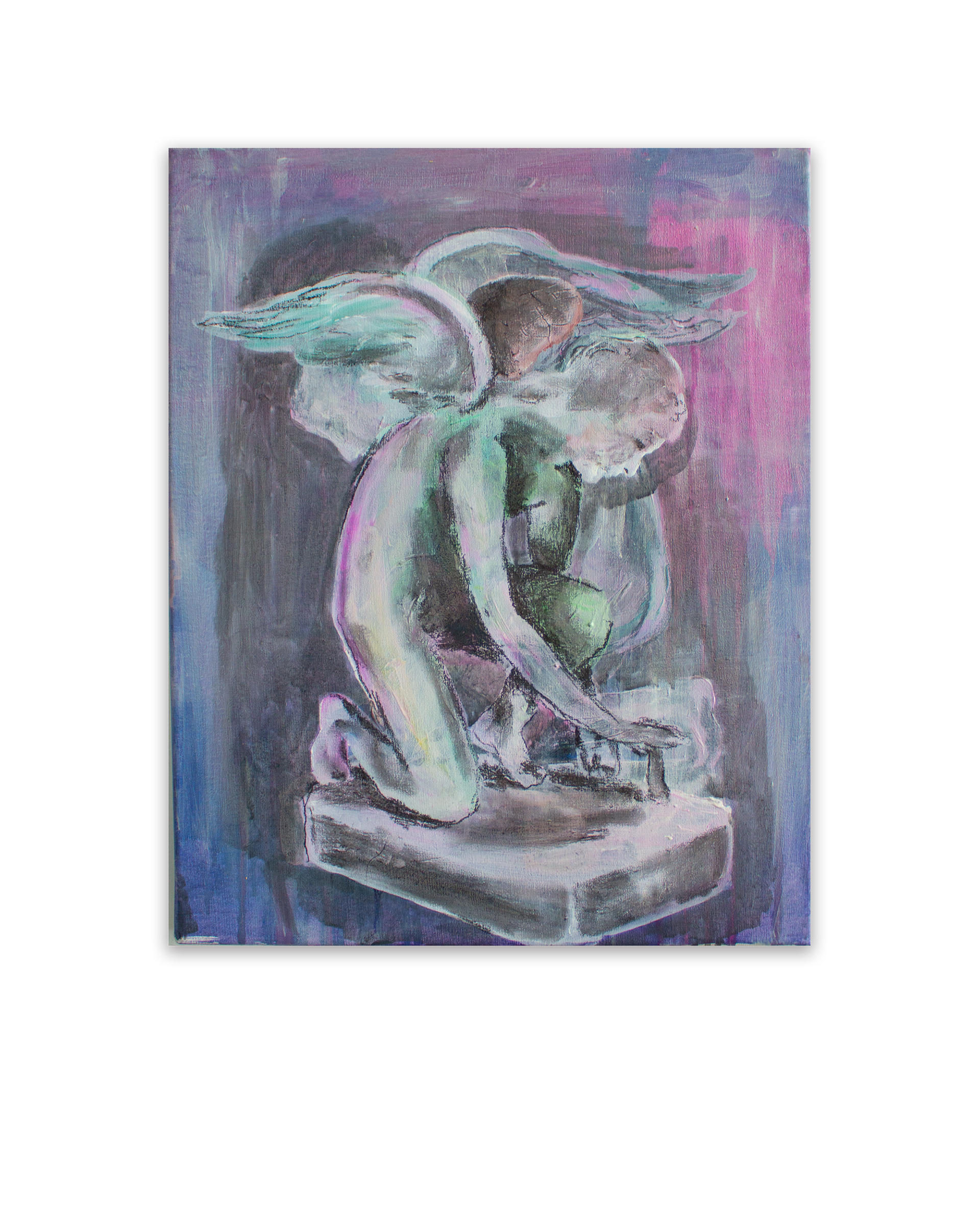 "Anjo I" Acrílica e pastel seco sobre tela, 40x50, 2023