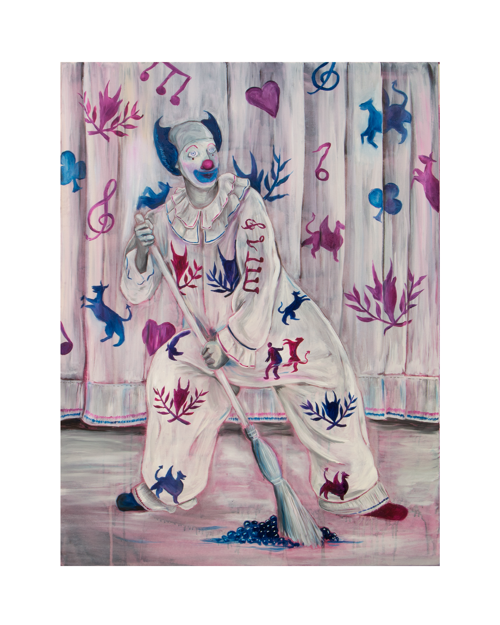 "Palhaço #1" Óleo sobre tela, 90x120, 2025