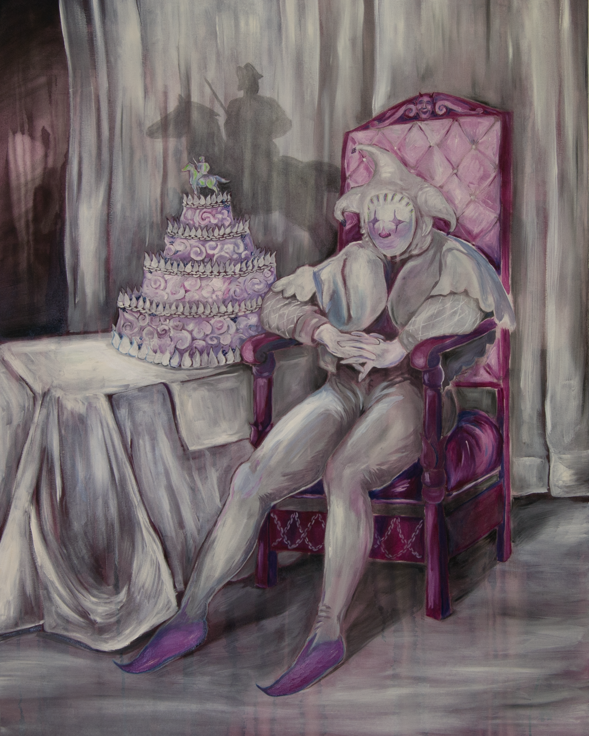 "Palhaço II", óleo sobre tela, 90x120, 2026