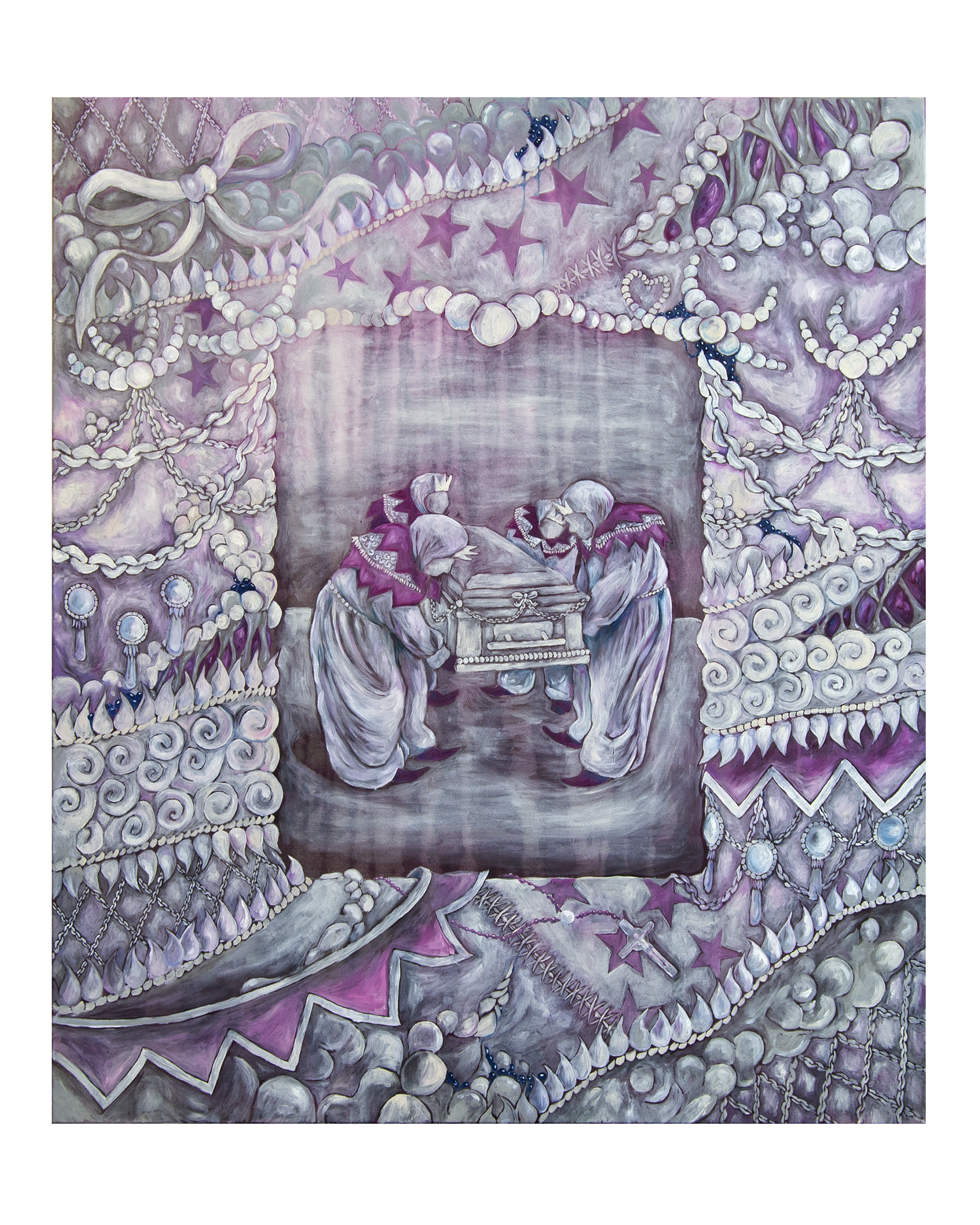 "O Enterro I", óleo sobre tela, 120x140