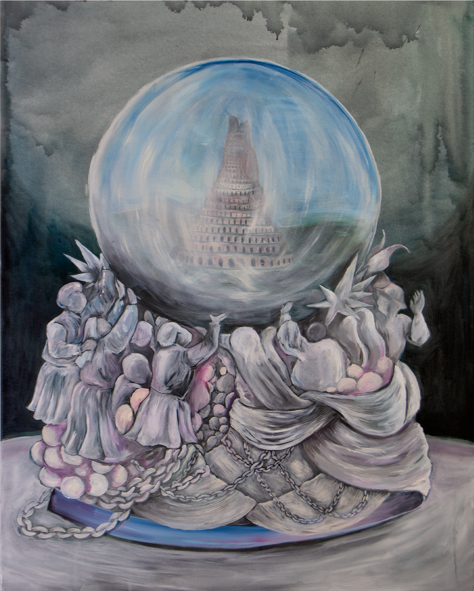 "Globo" Óleo sobre tela, 90x120, 2026
