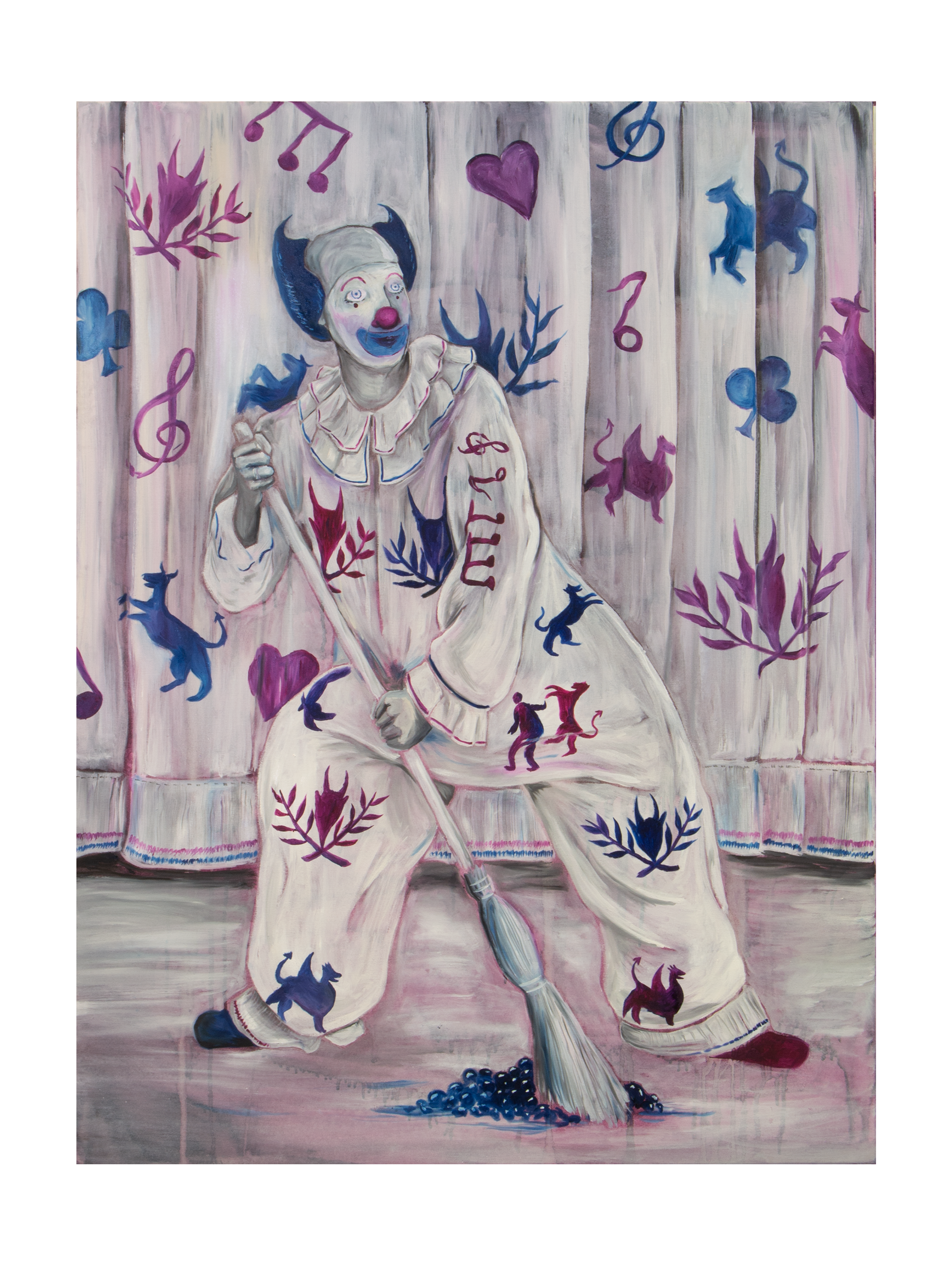 "Palhaço #1" Óleo sobre tela, 90x120, 2025