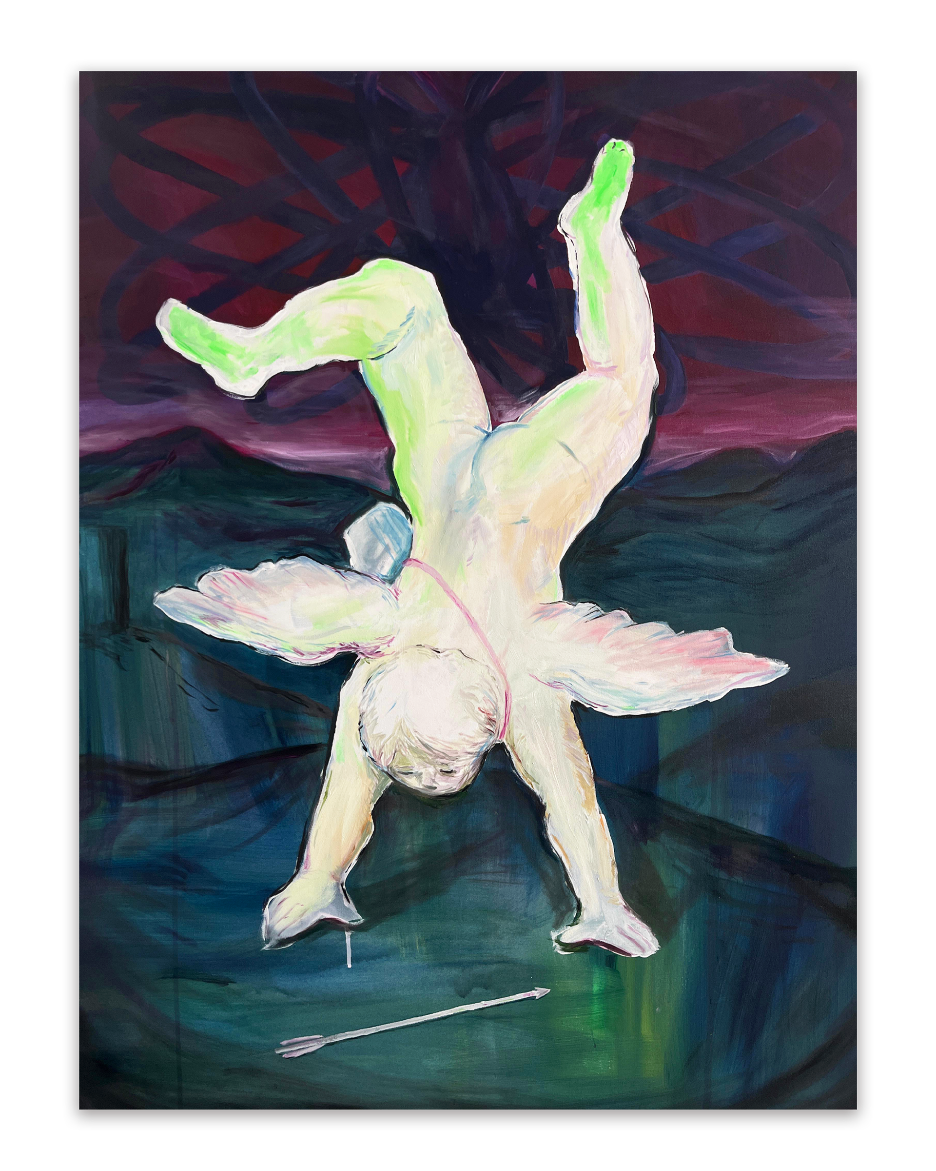 "Anjo Pirueta II" Óleo sobre tela, 90x120, 2025