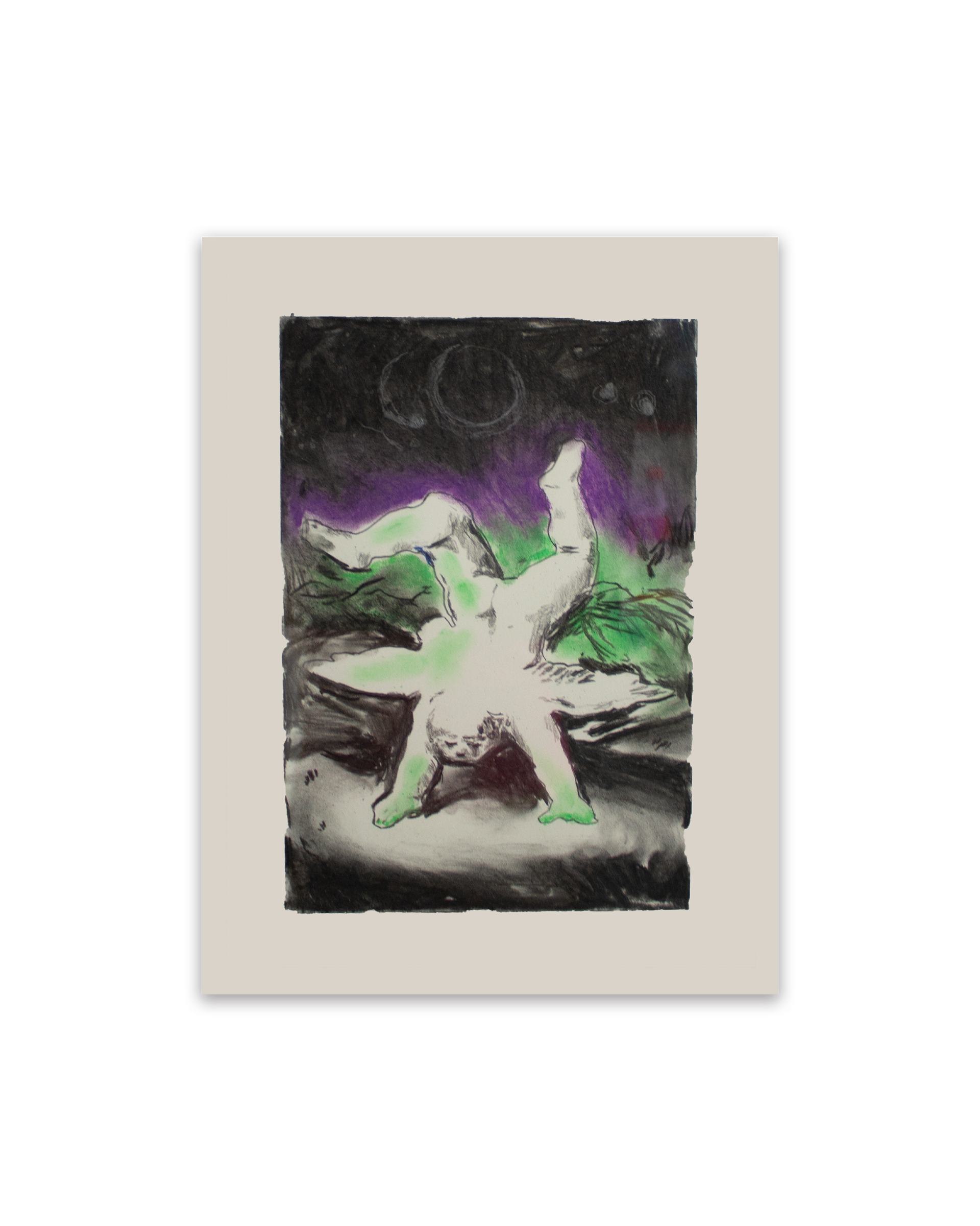 "Anjo Pirueta" Pastel seco sobre papel, 21x30, 2024