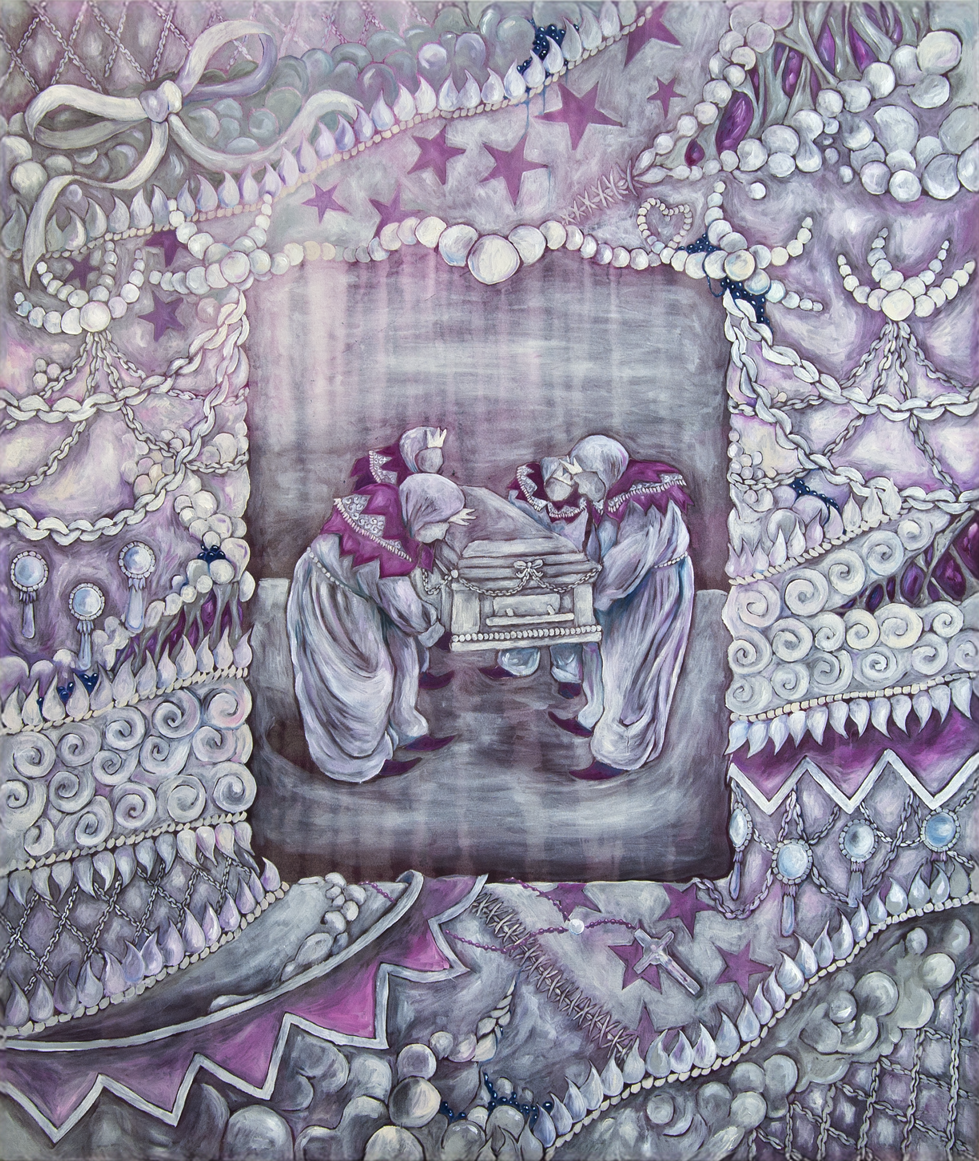 "O Enterro I", óleo sobre tela, 120x140, 2026