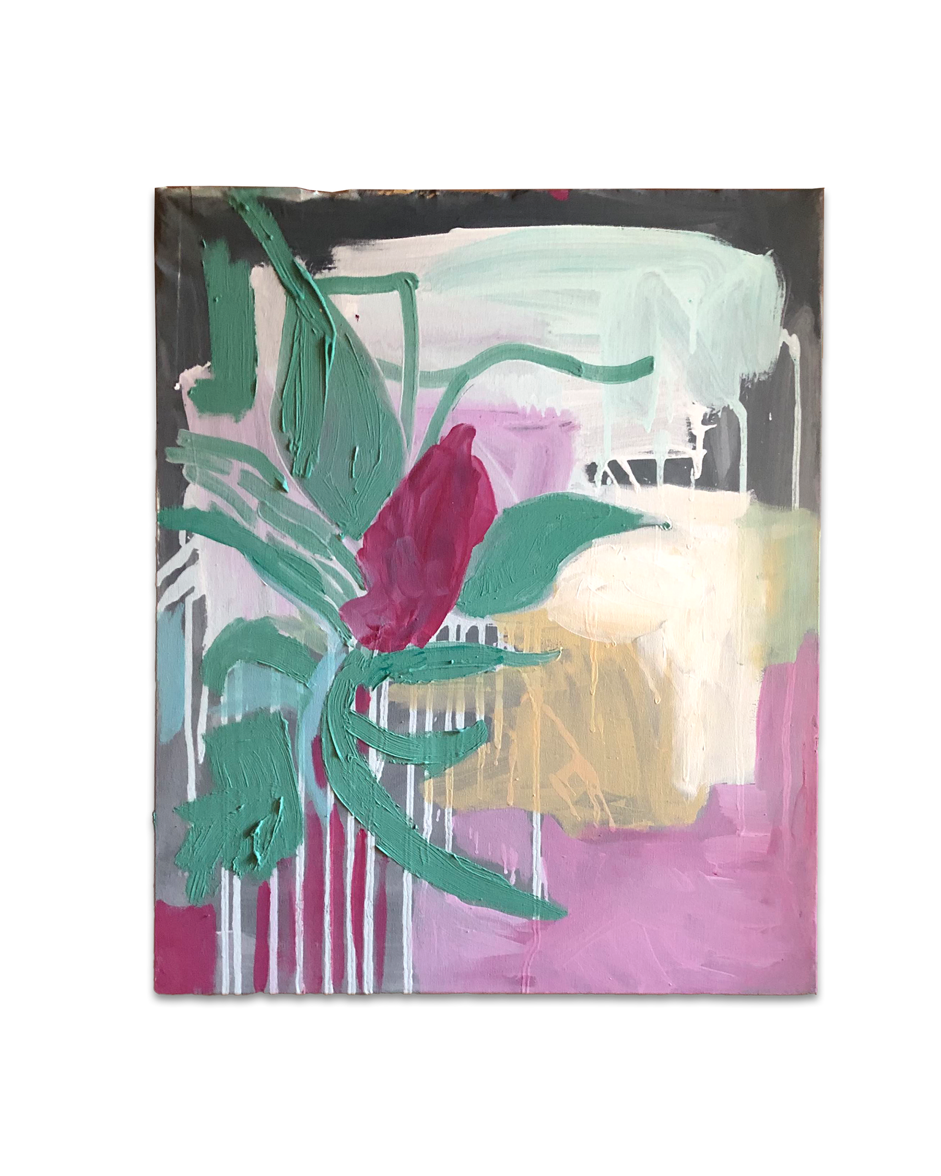"Bromélia" Acrílica sobre tela, 55x70, 2021