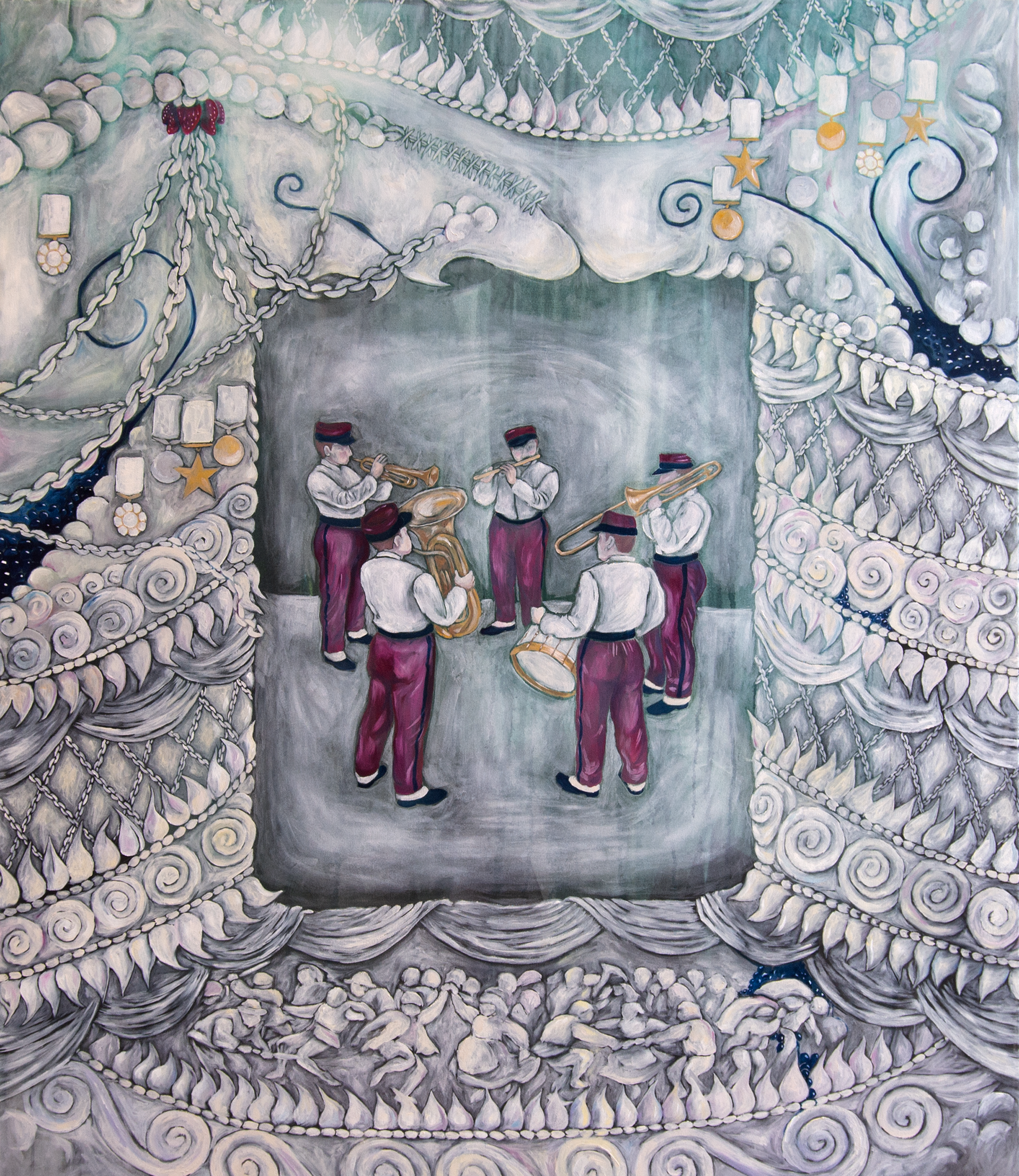 "O Enterro II", óleo sobre tela, 120x140, 2026