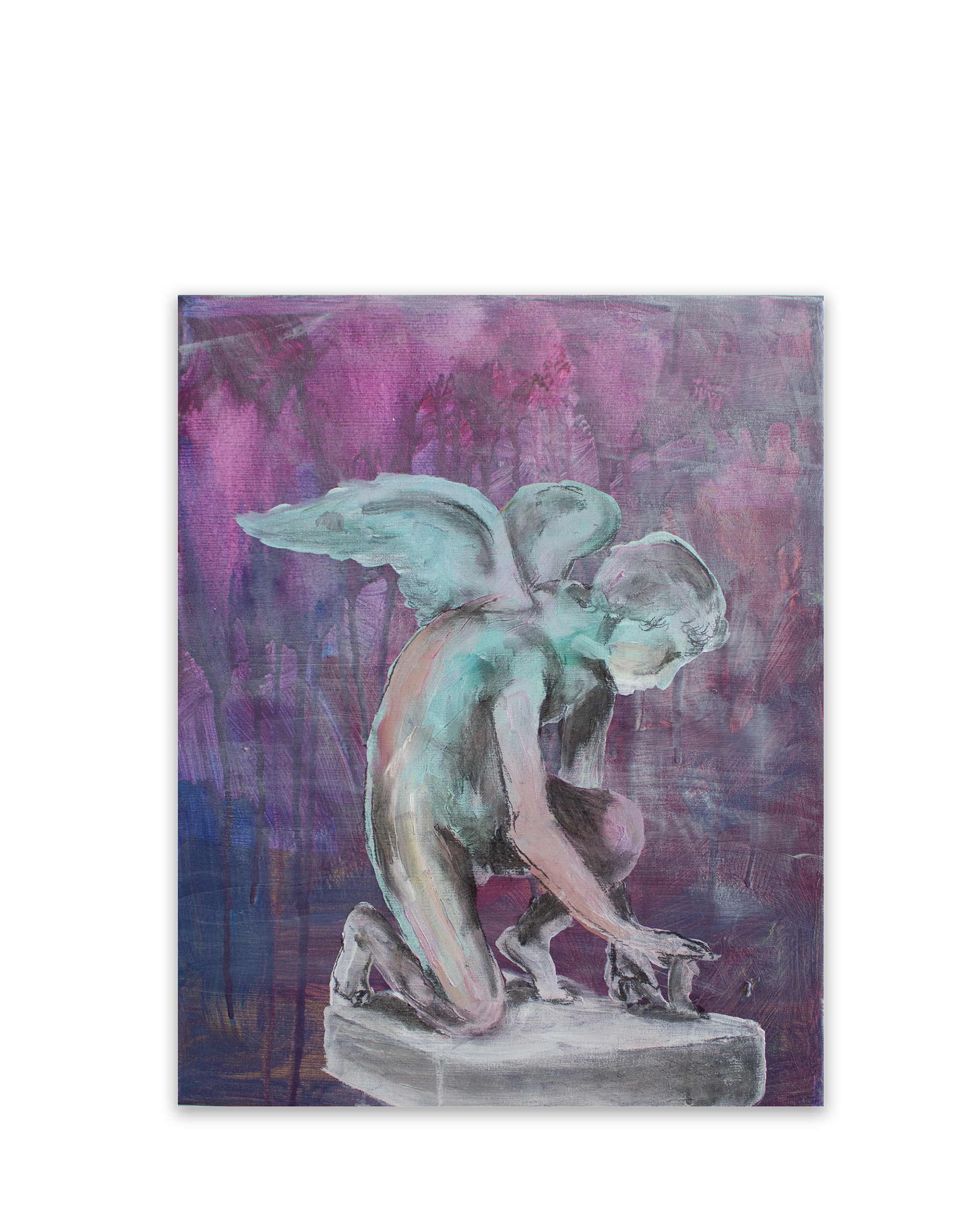 "Anjo II" Acrílica e pastel seco sobre tela, 40x50, 2023