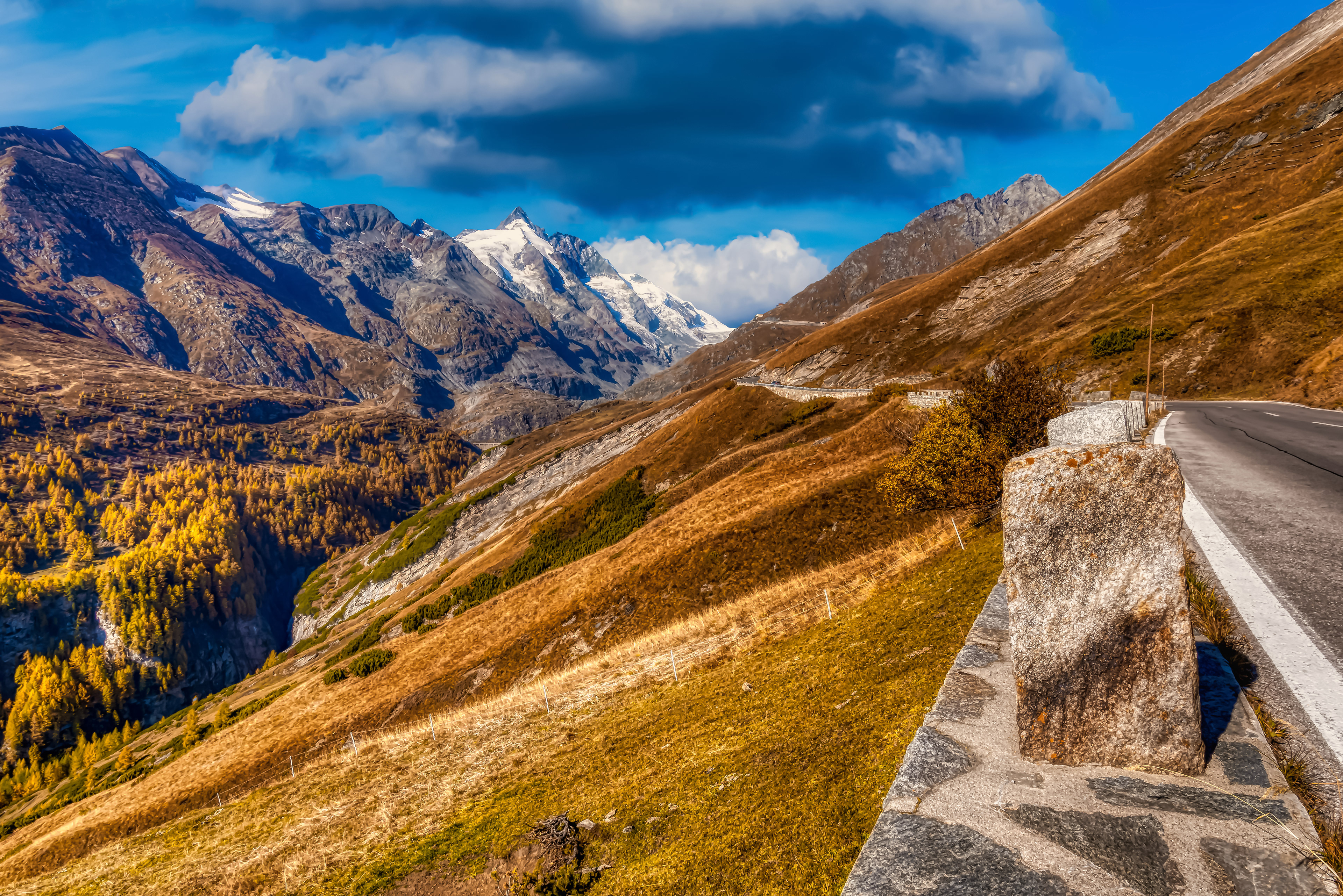 Grossglockner High Alpine Road with clouds