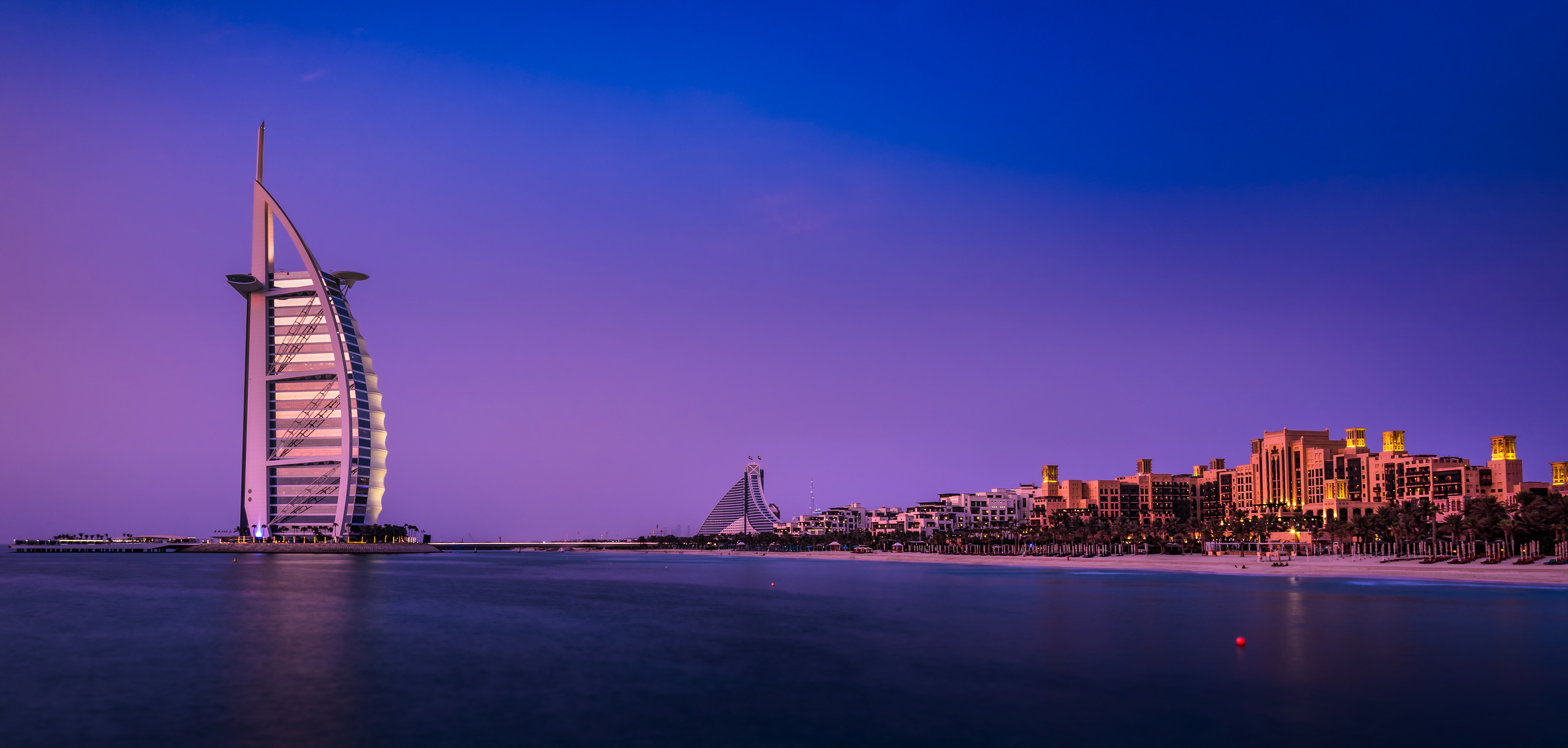 Dubai coastline with the Burj al Arab