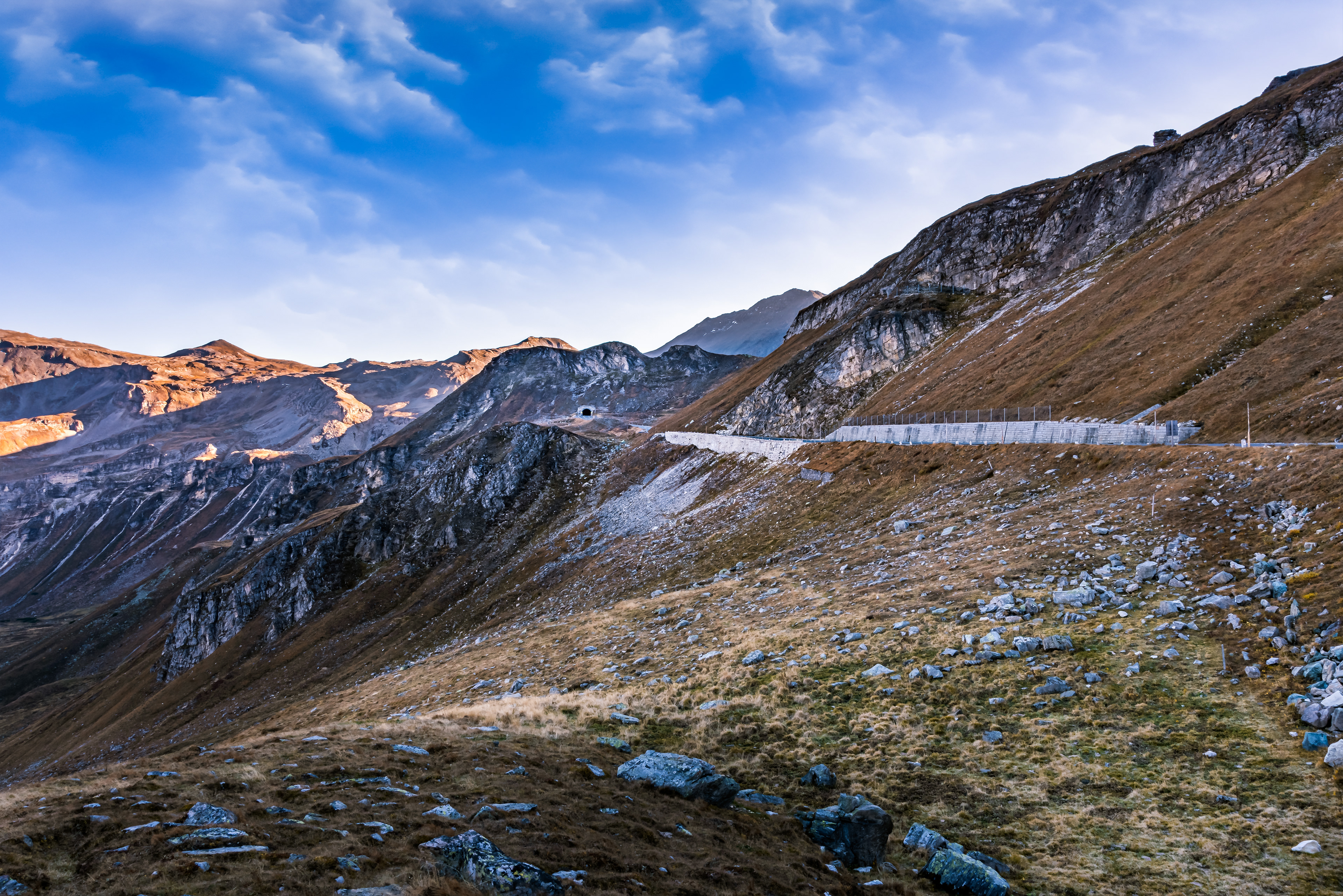 ALpine ranges during sunset