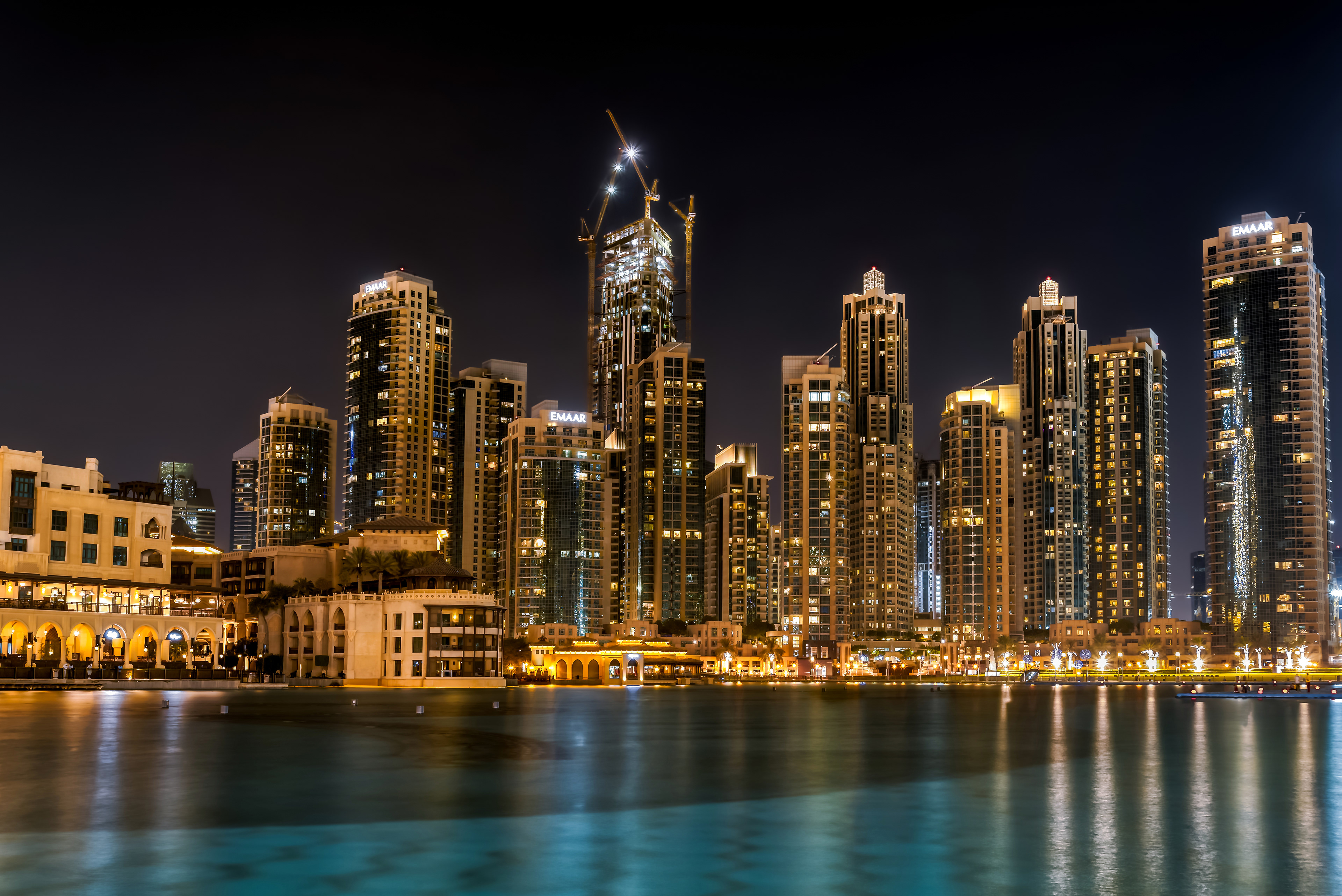 Dubai night skyline