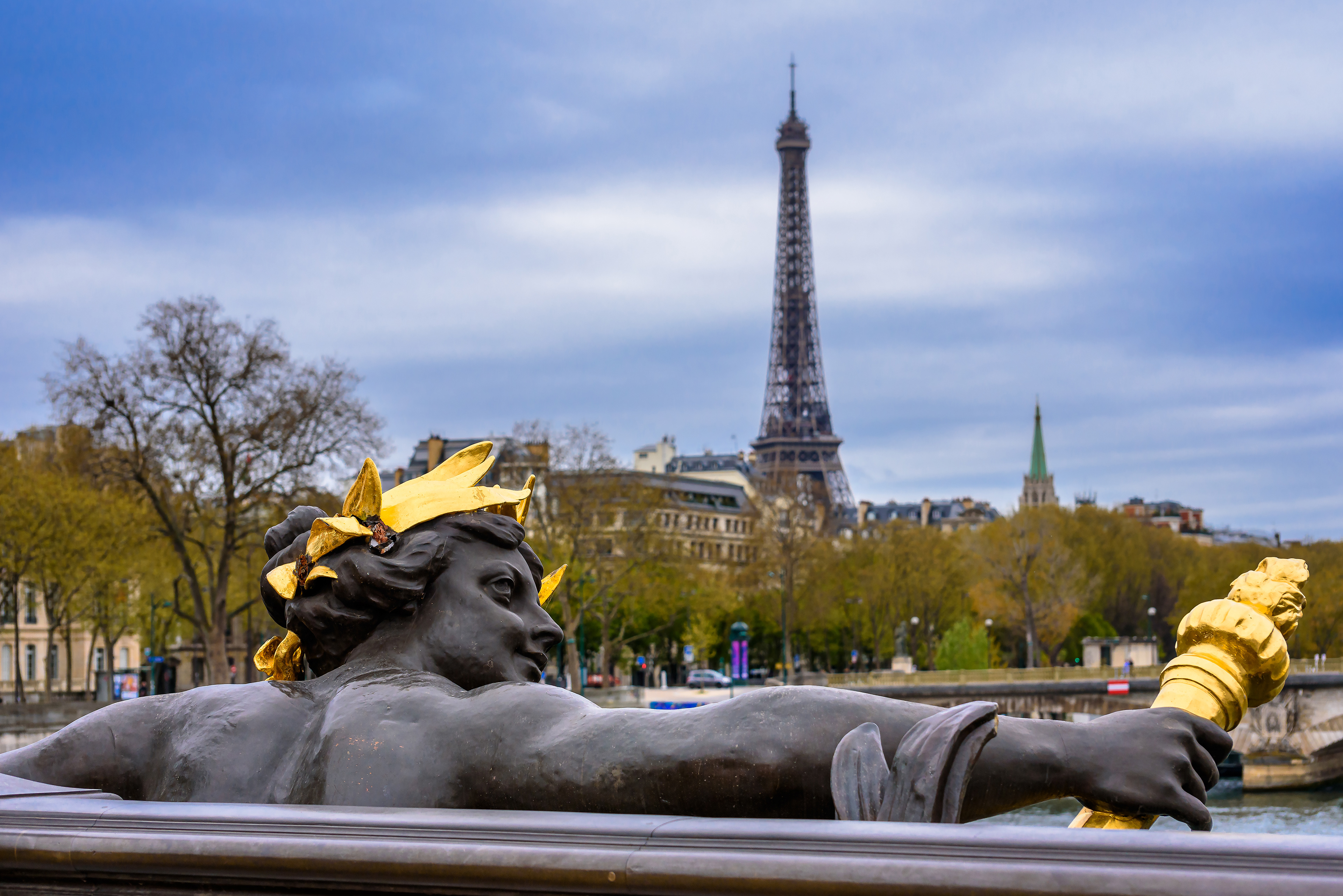 Pont Alexandre III with the Eiffel Tower