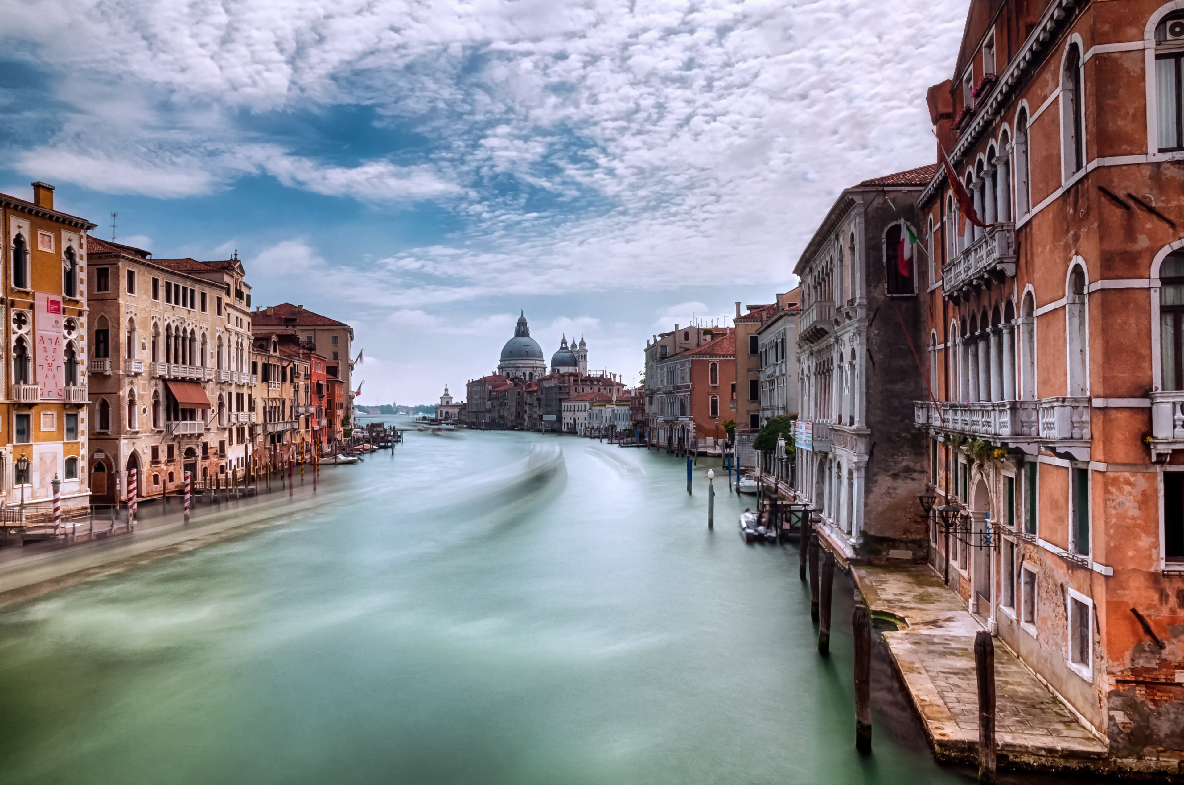 Grand Canal, Venice Waterways replace streets in one of Europe's most distinctive urban landscapes.