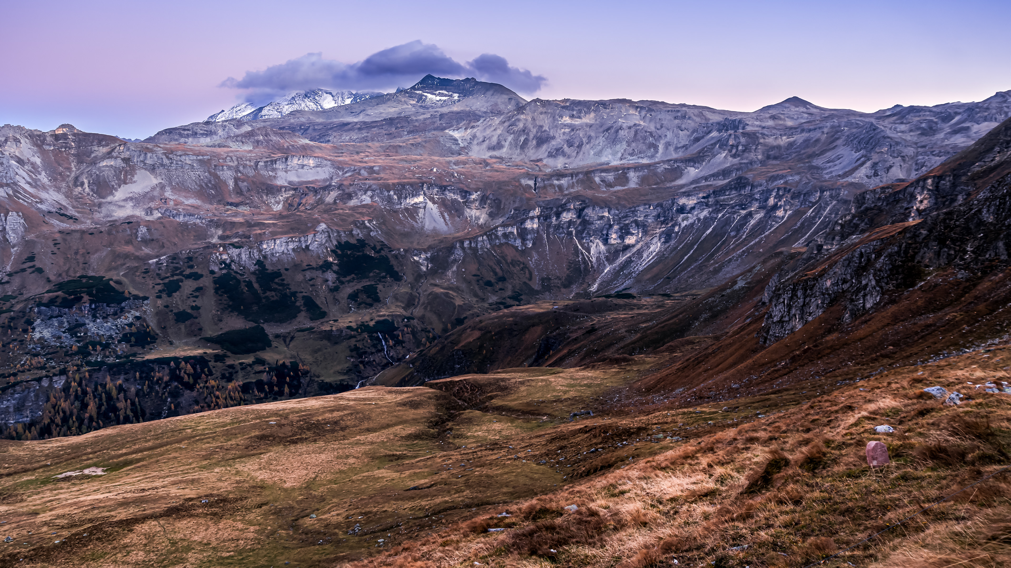 Rocky peaks at dusk, Salzburg