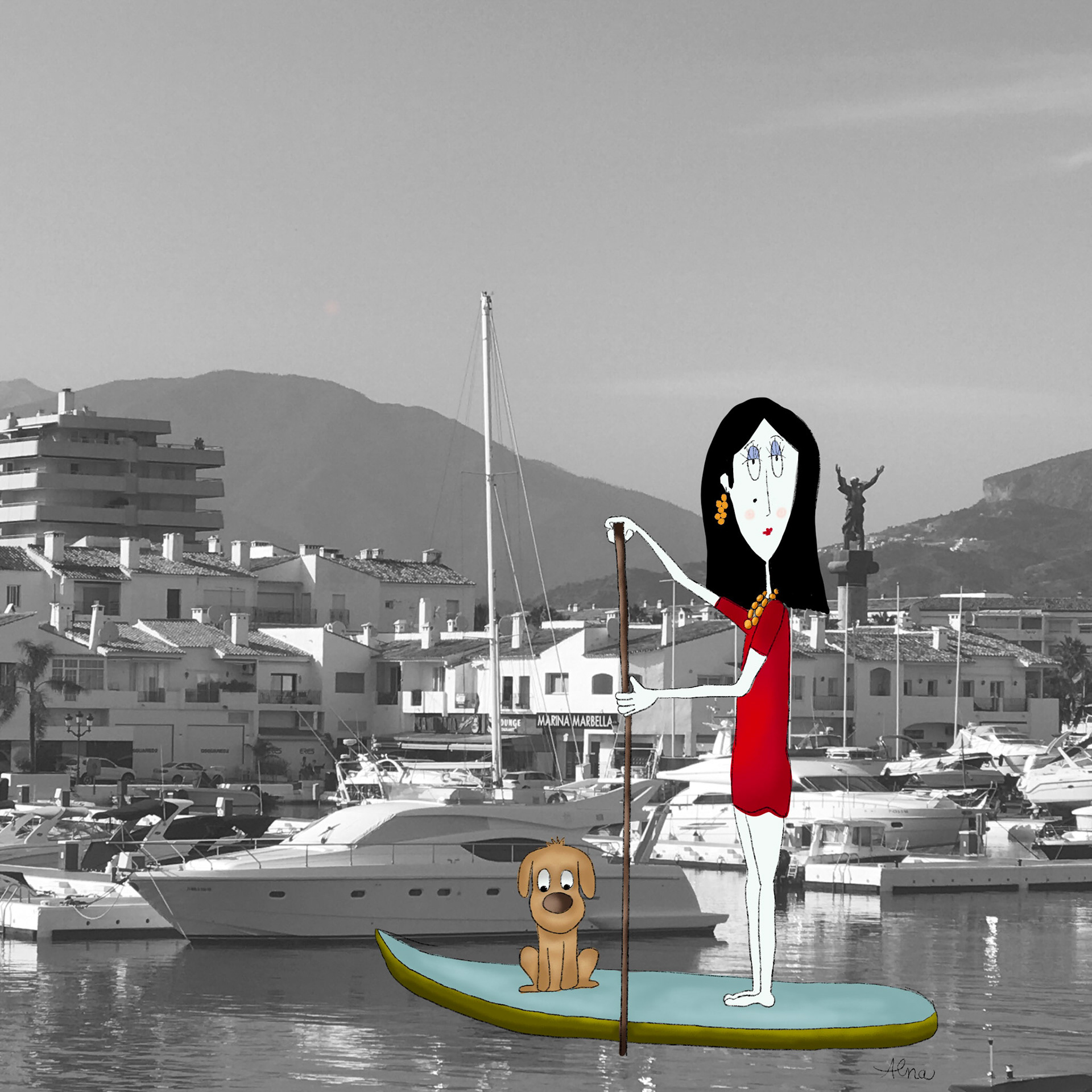Paddeling in Marbella