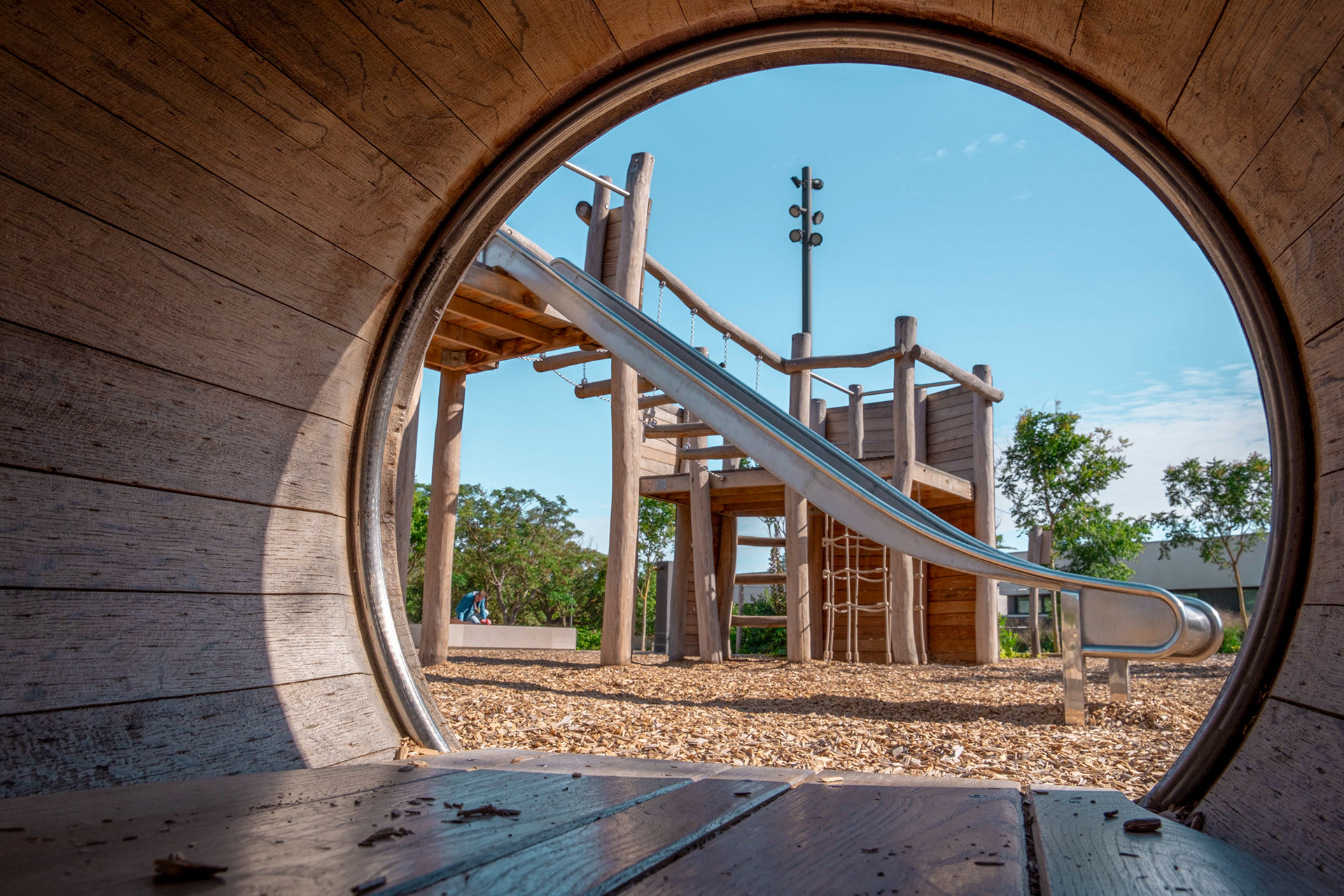 Parc de la Noria, ESKIS Paysage, aire de jeu, bateau pirate