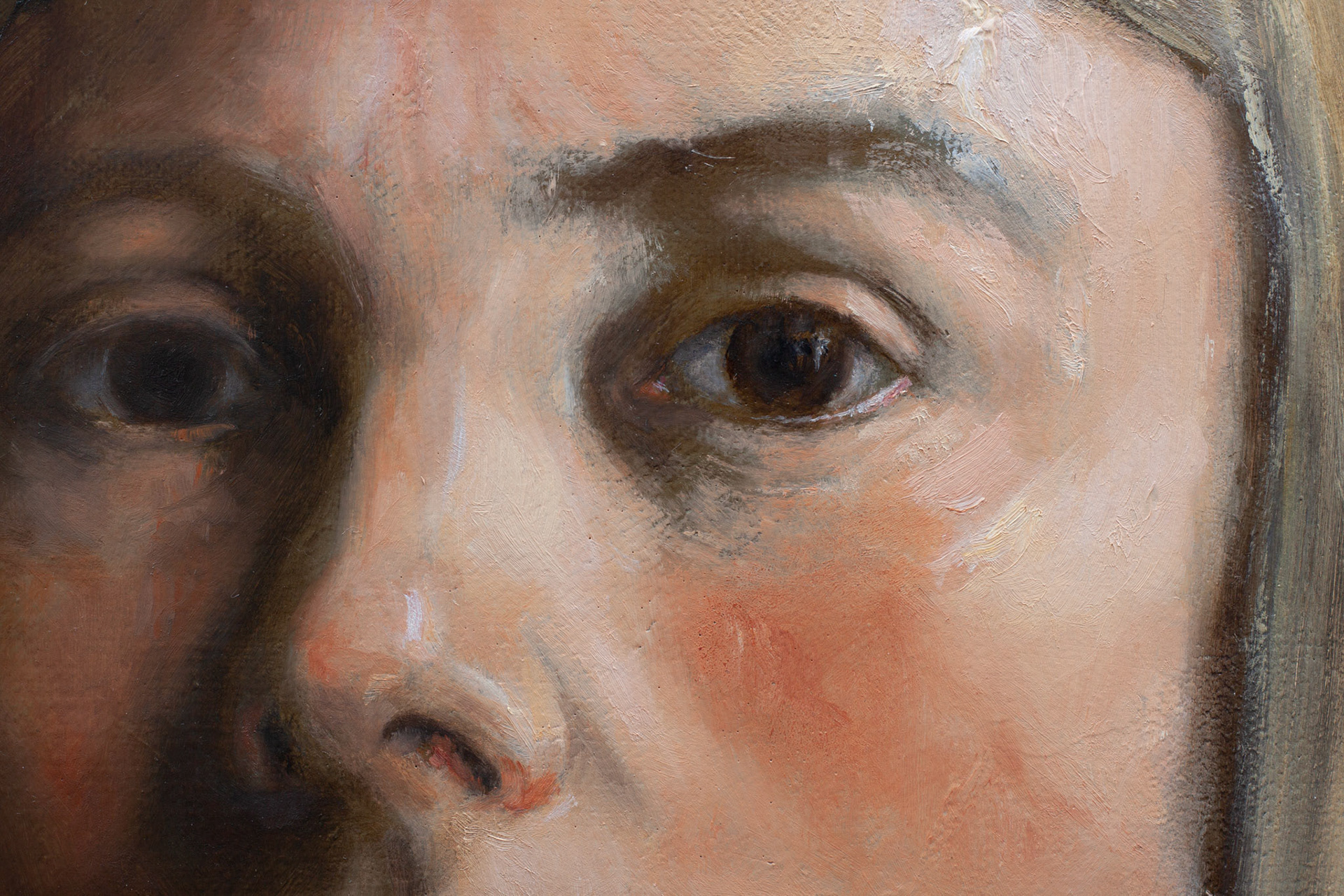 oil painting detail portrait eye close-up