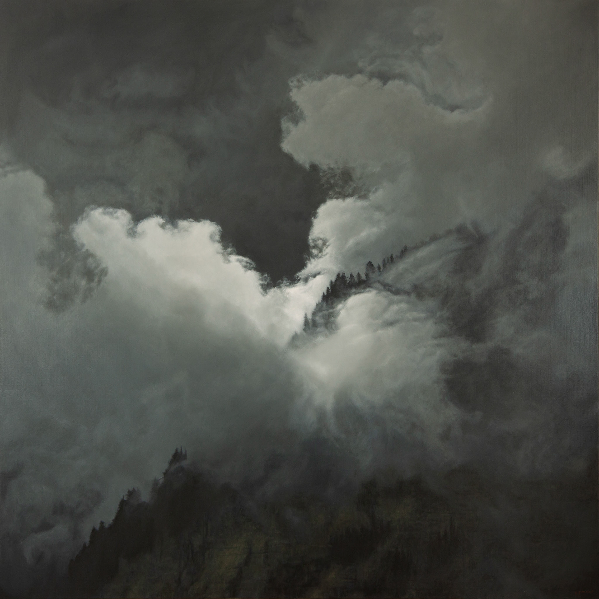 Ater the storm - oil painting - 110 x 110 cm.