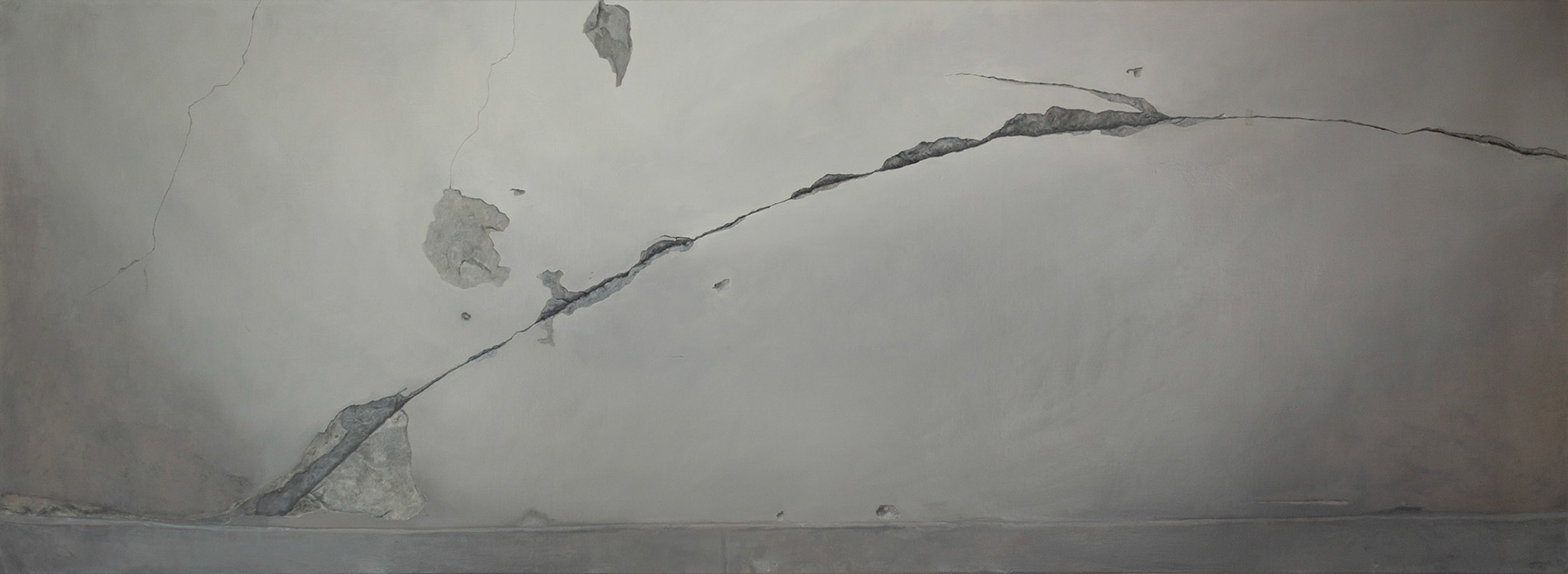 Large wall - oil on linen - 110 x 300 cm. - 2021