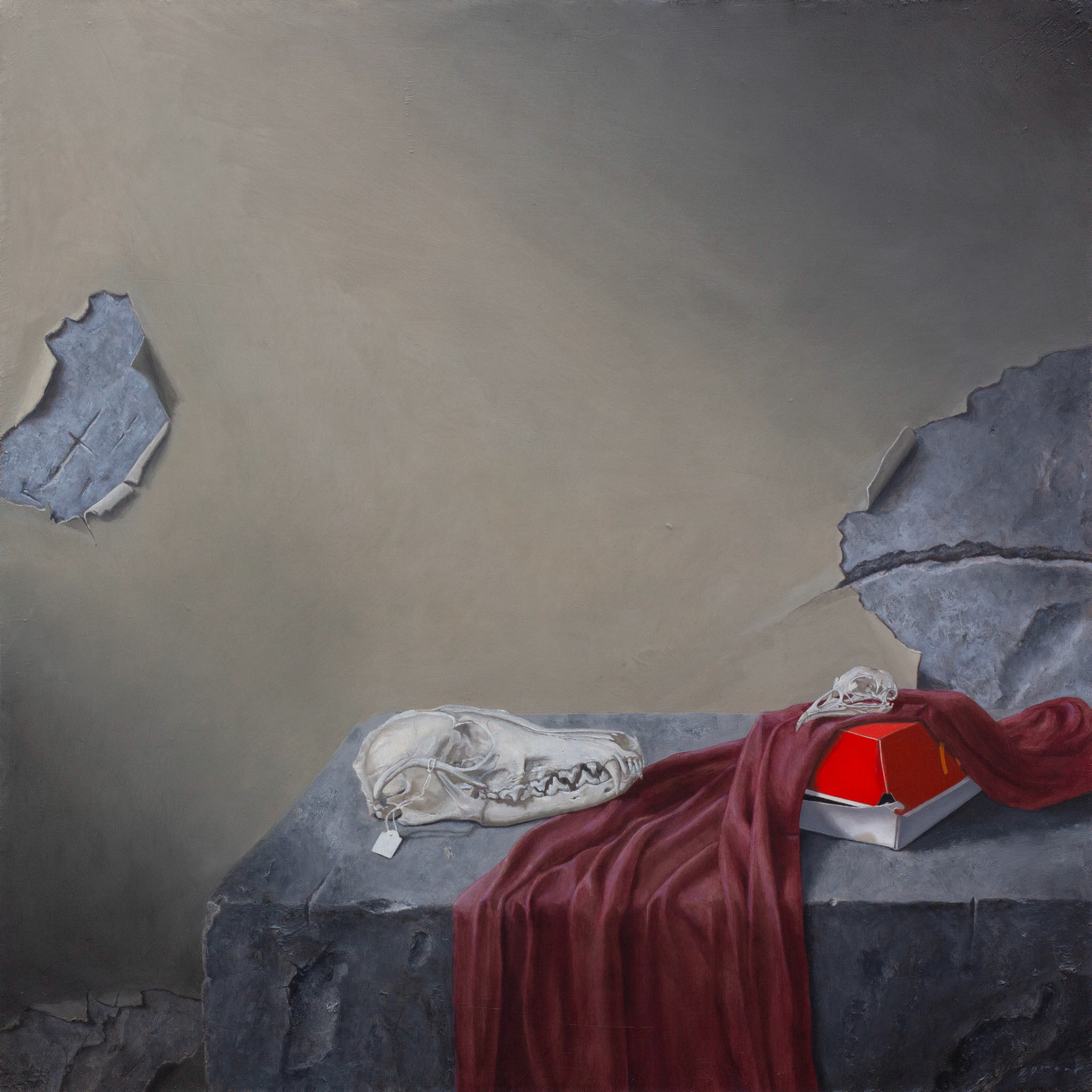 Nuggets of something - oil painting - 60 x 60 cm.