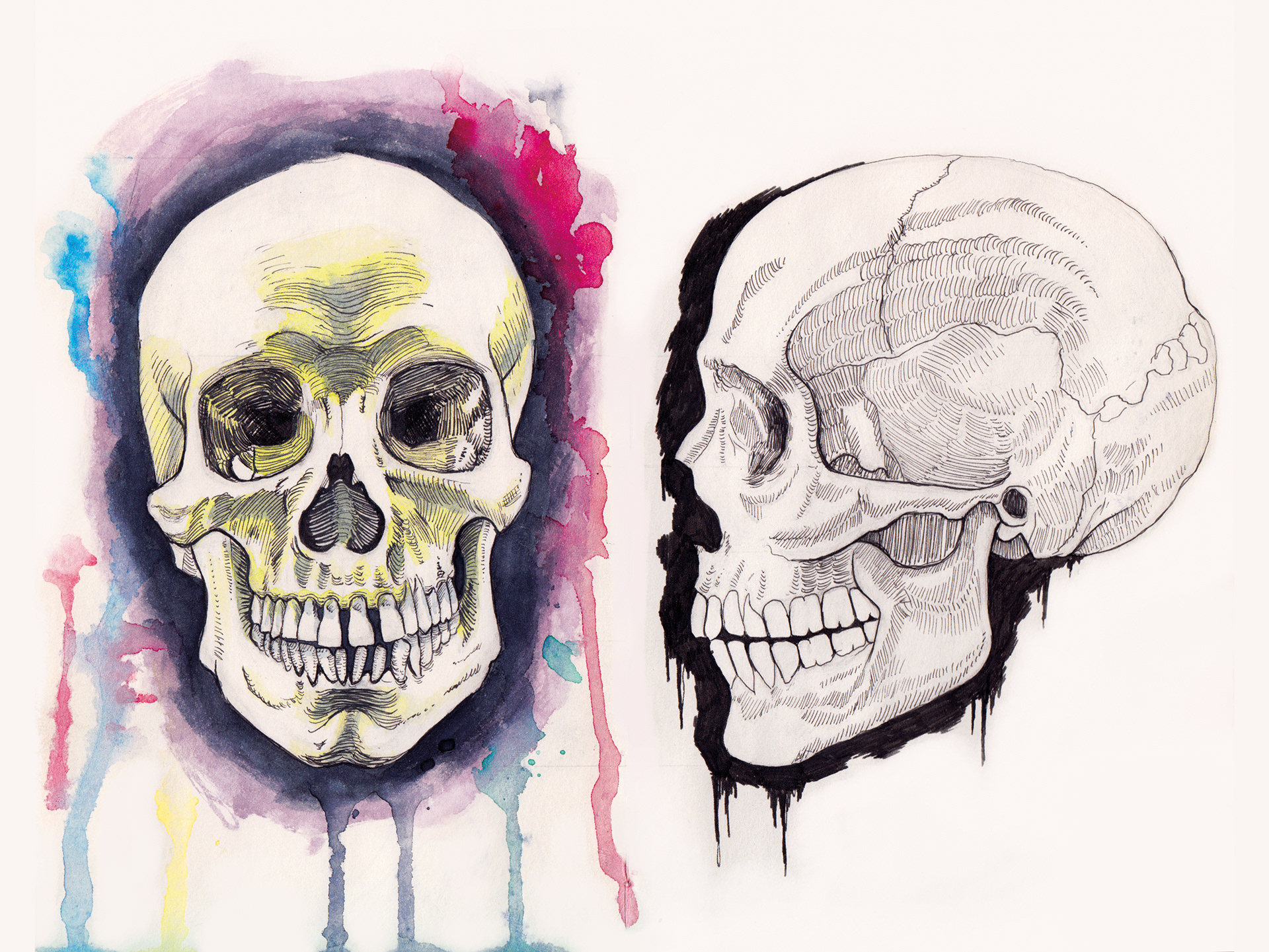 From my 2015 sketchbook (watercolors and ink)