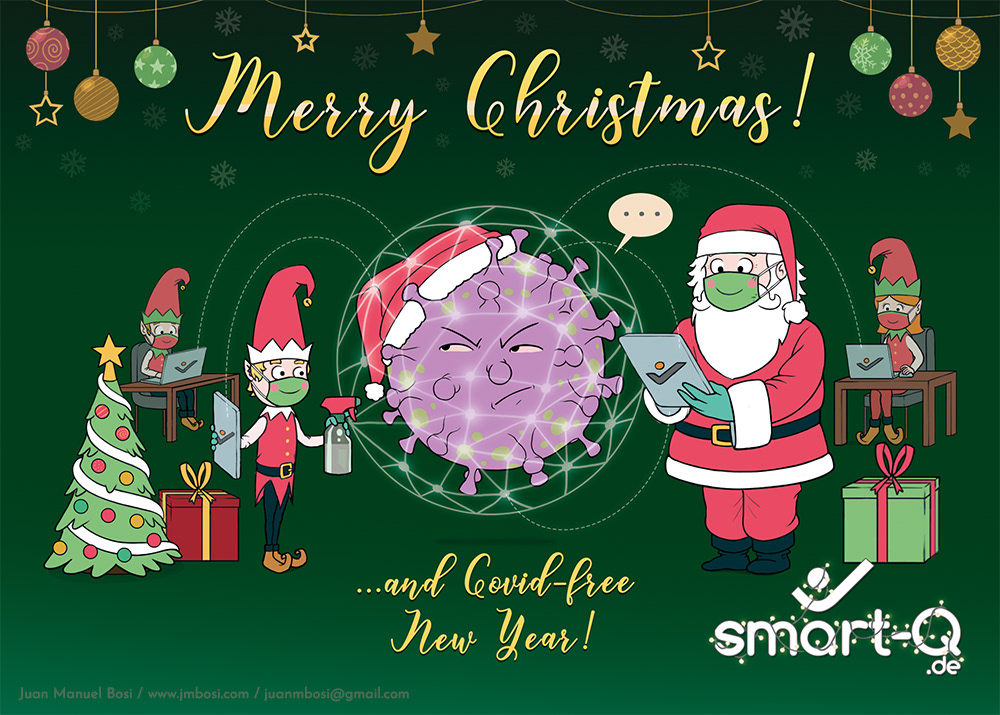 Digital illustration, X-mas card for Smart-Q (2020)