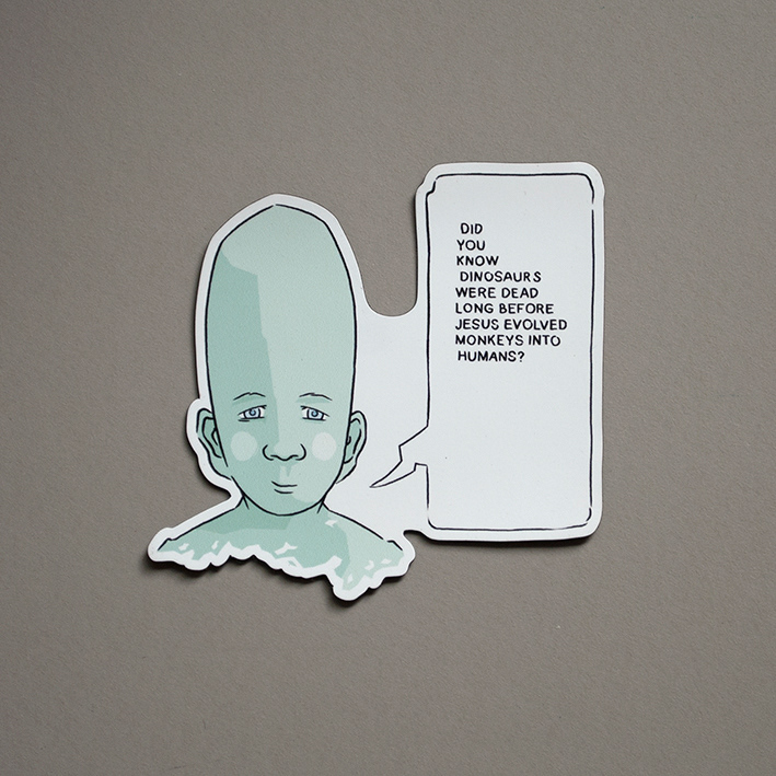 Fridge magnet of a creatures who tells it like it is, available through Wilbur & Moore Products.