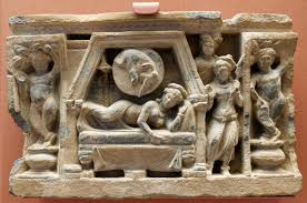 The dream of Queen Maya, Gandhara, c. 100 - 299 AD, British Museum, London