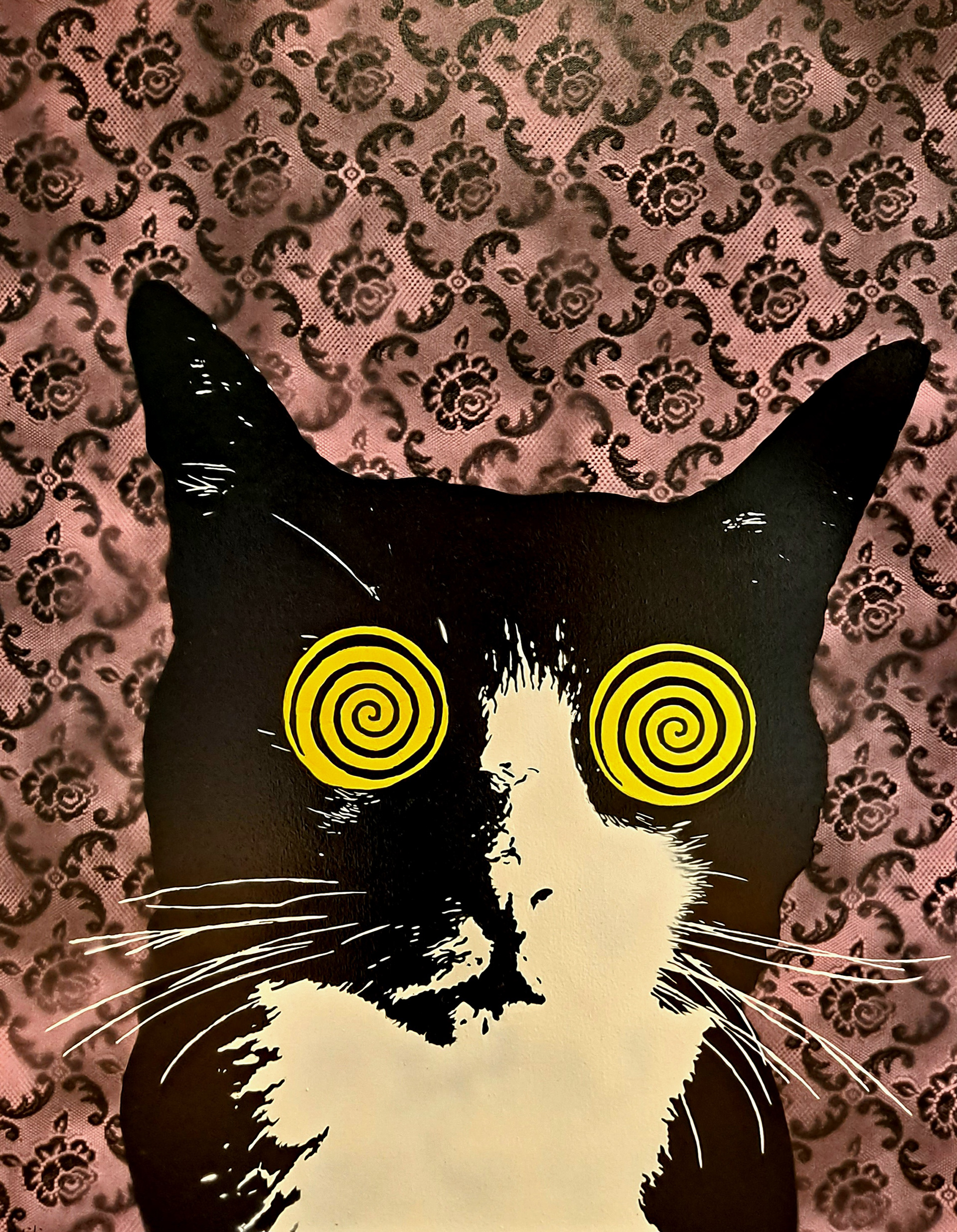 Rasmus, The Hypnotic cat 80x100 cm