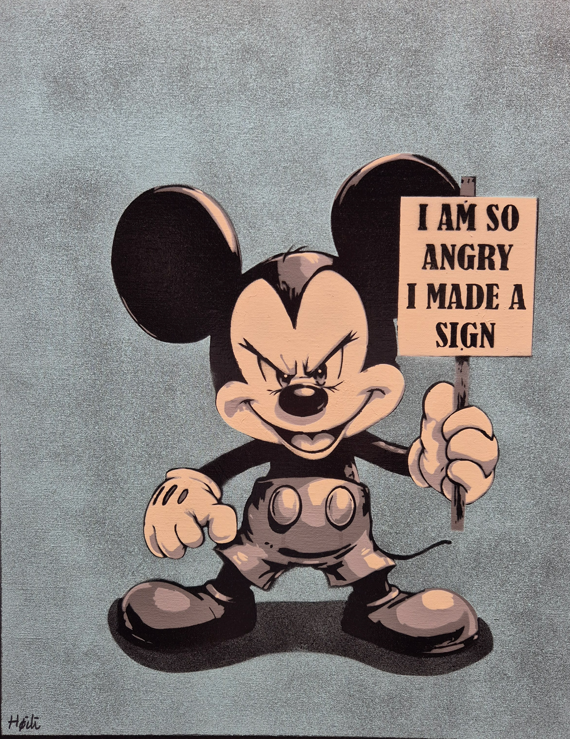 Angry Mouse 50x60 cm