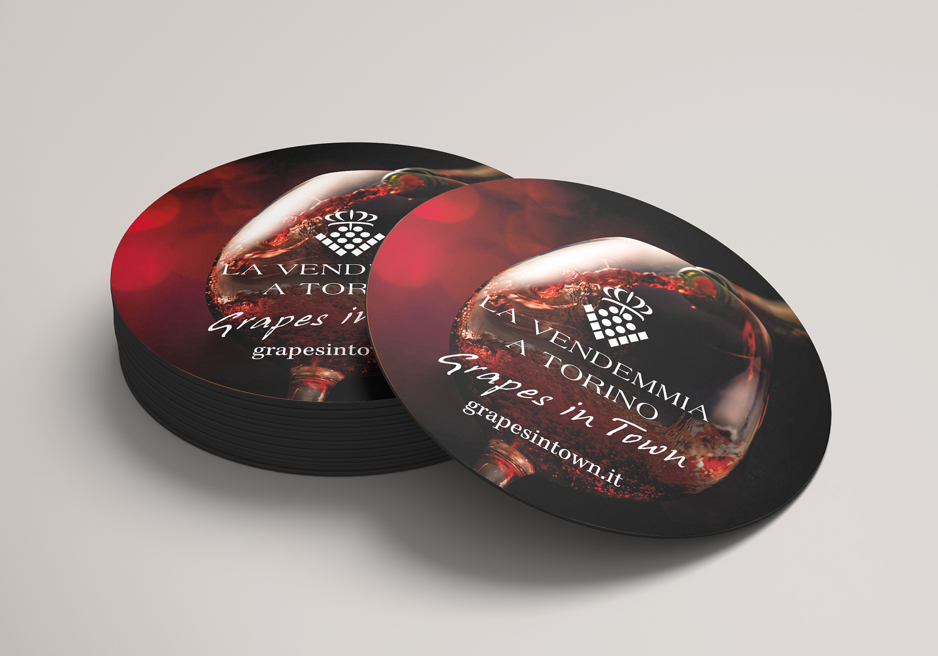 Customized coasters for program events