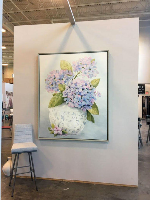 Hydrangeas oil painting by artist Marsha Bowers