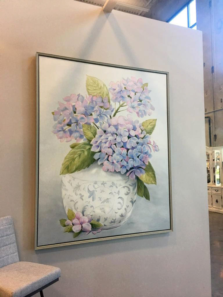 Hydrangeas oil painting by artist Marsha Bowers