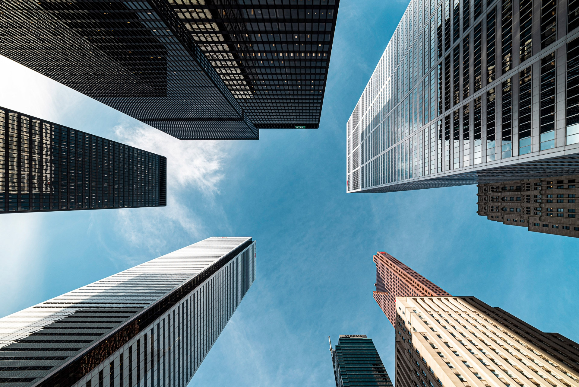 Downtown Toronto looking up