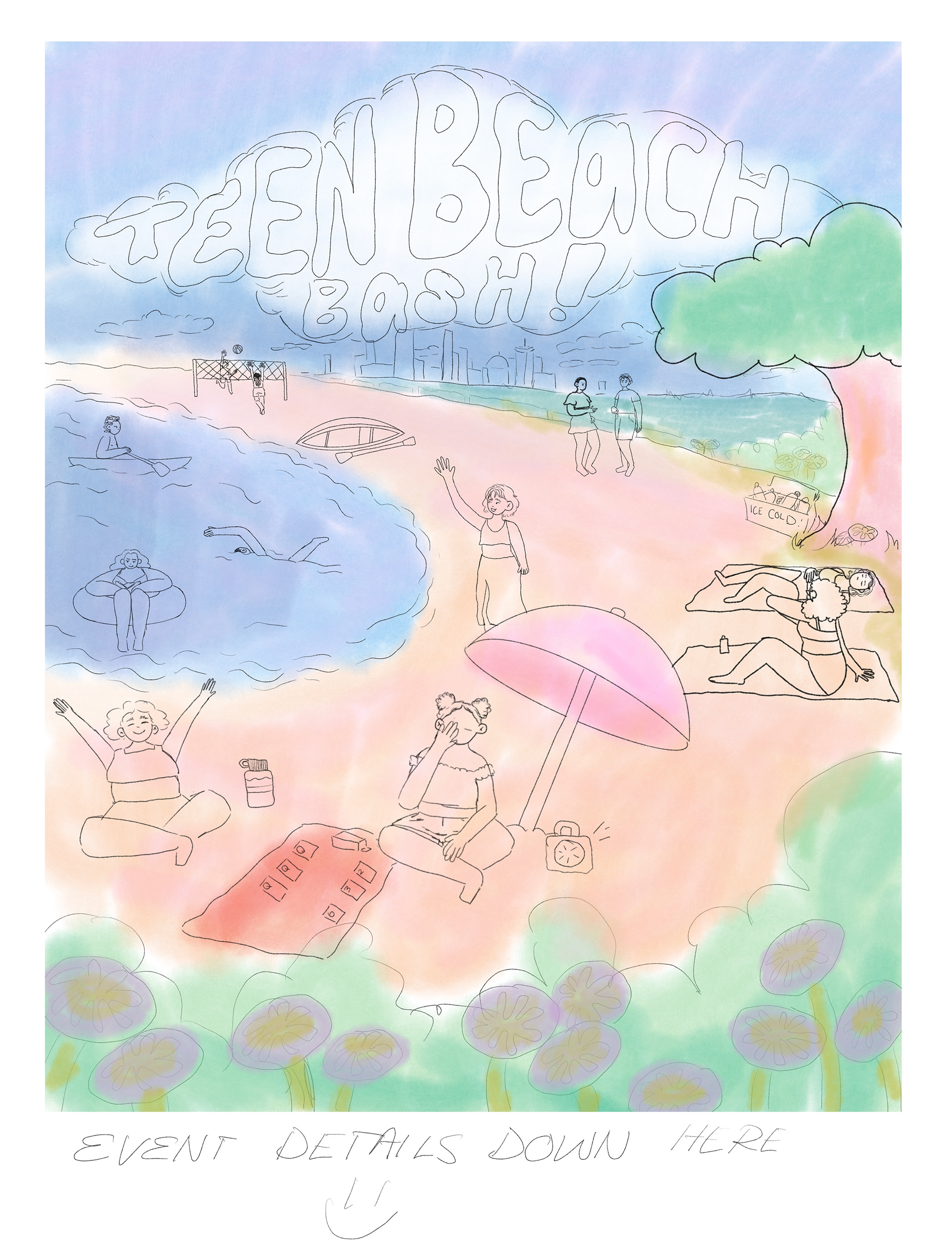 Color mapping of sketch