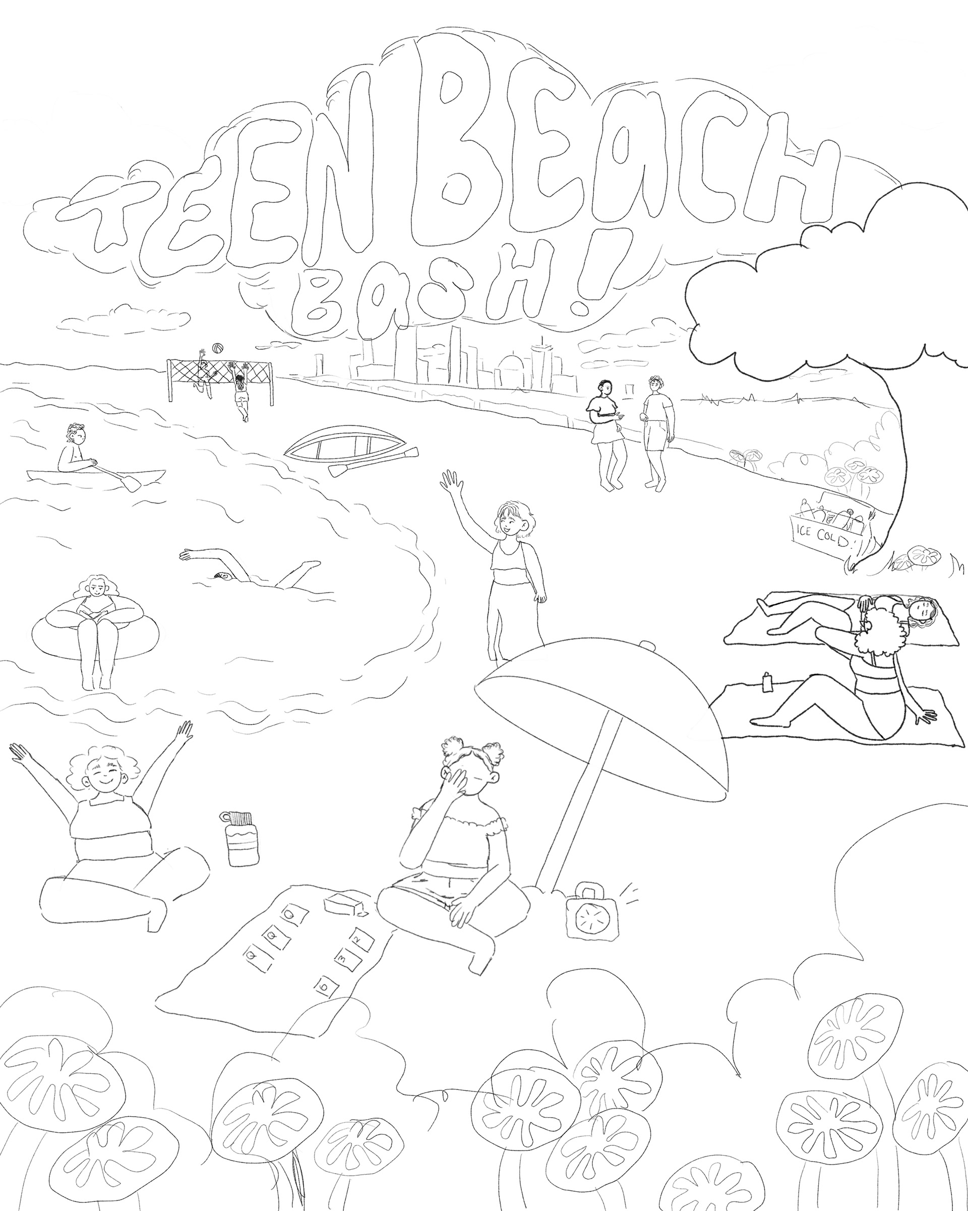 Final sketch based on thumbnail