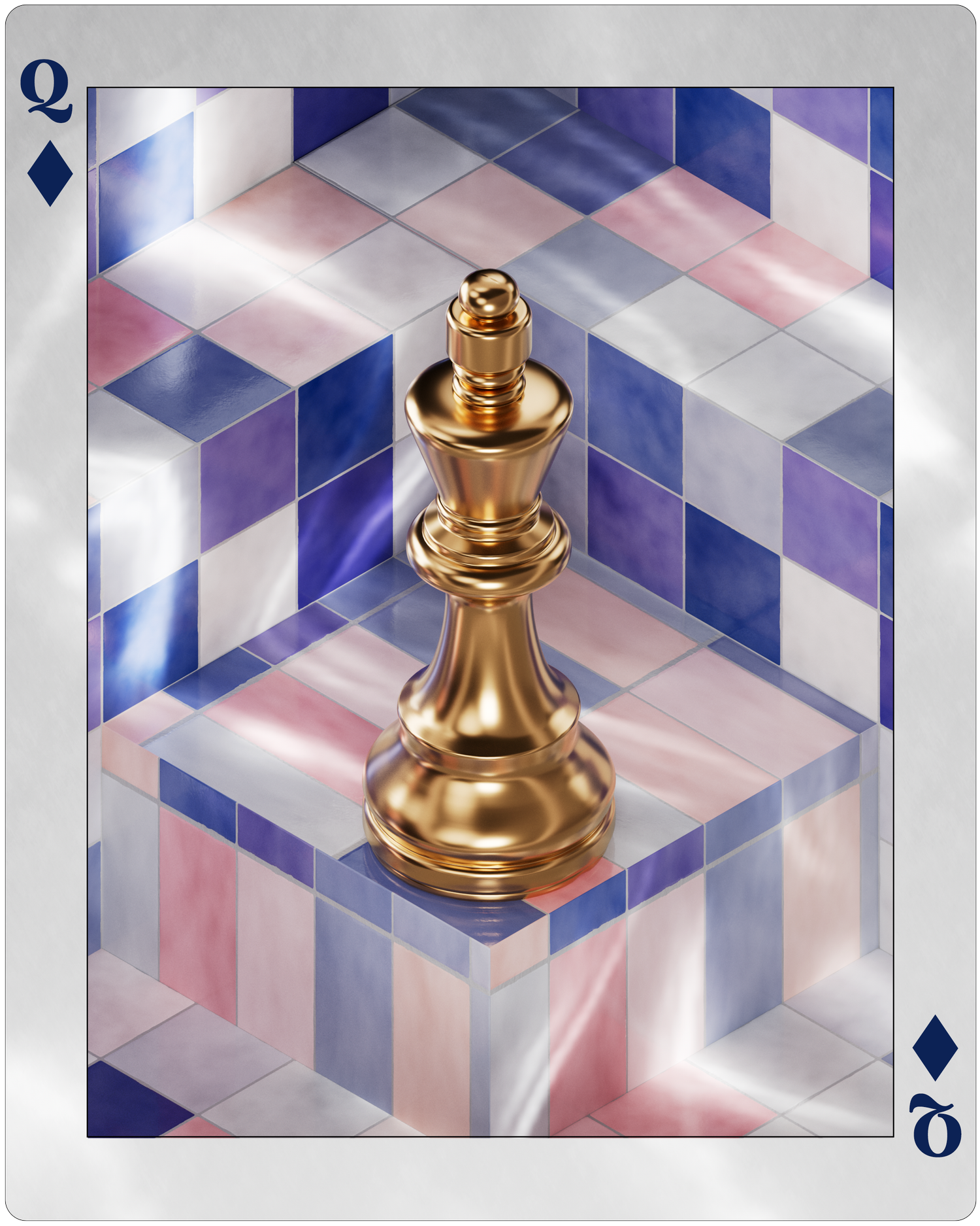 Queen’s Gambit – Stylized Playing Card in 3D