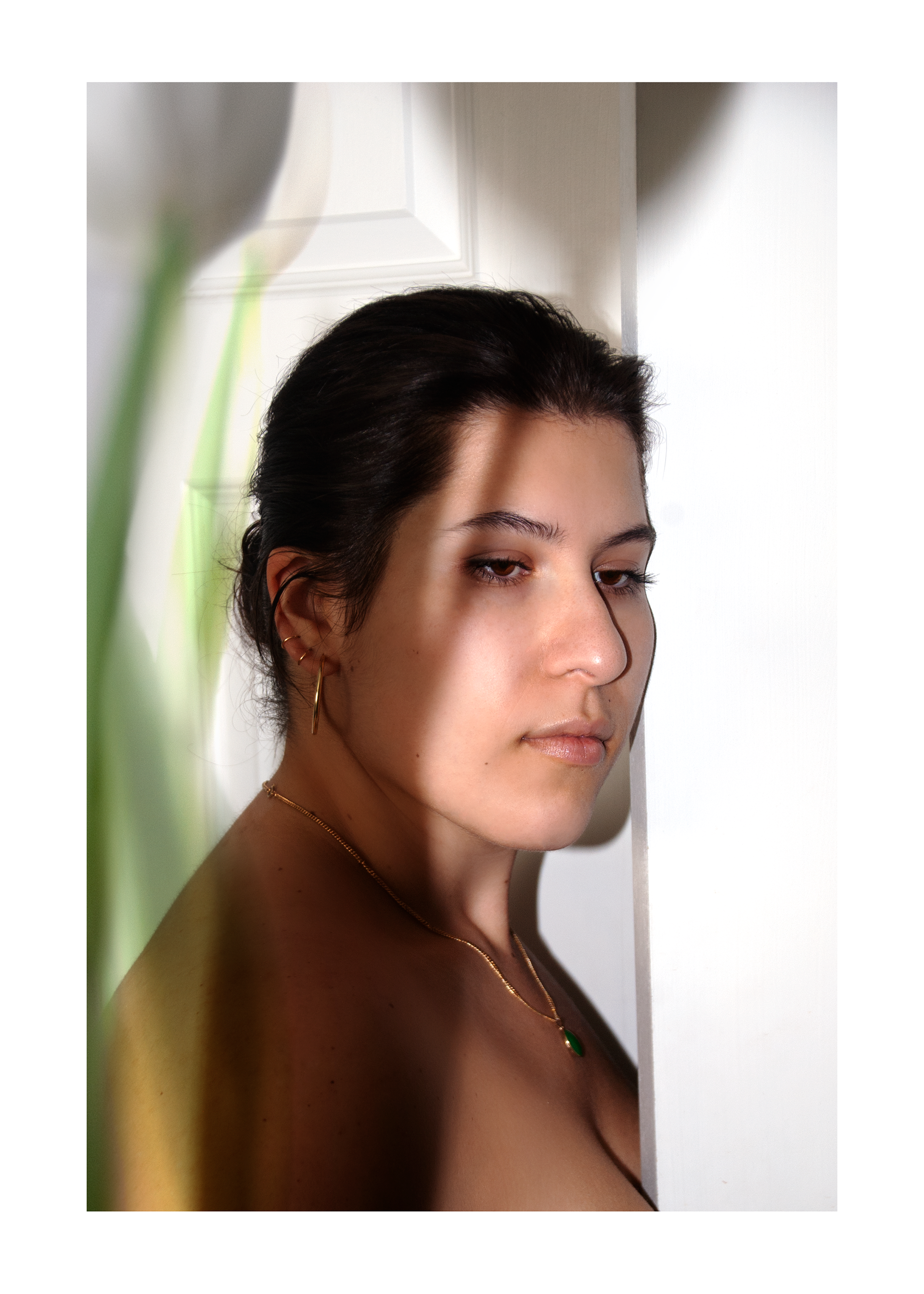 three image portrait of a lady