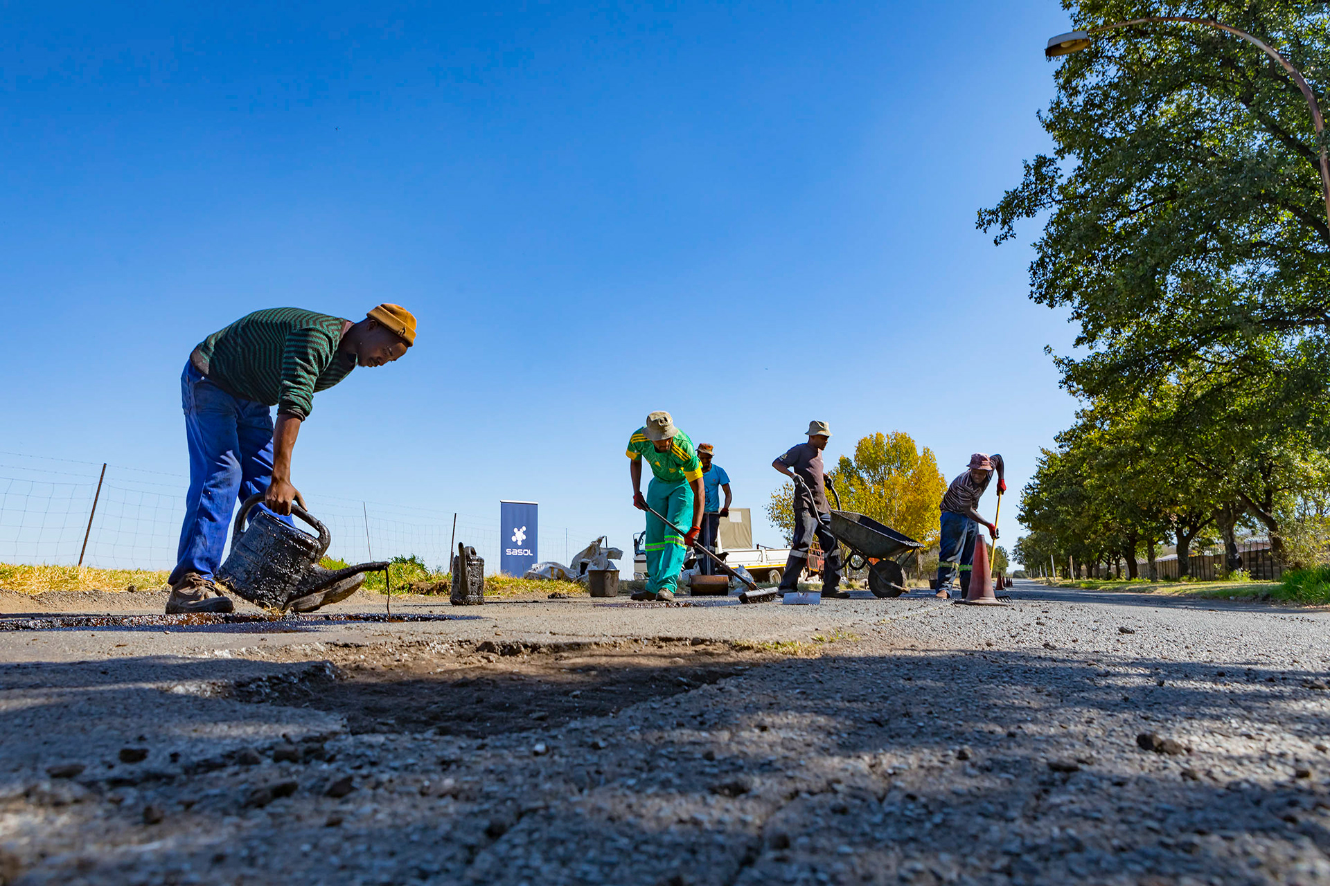 Pothole removal employment project