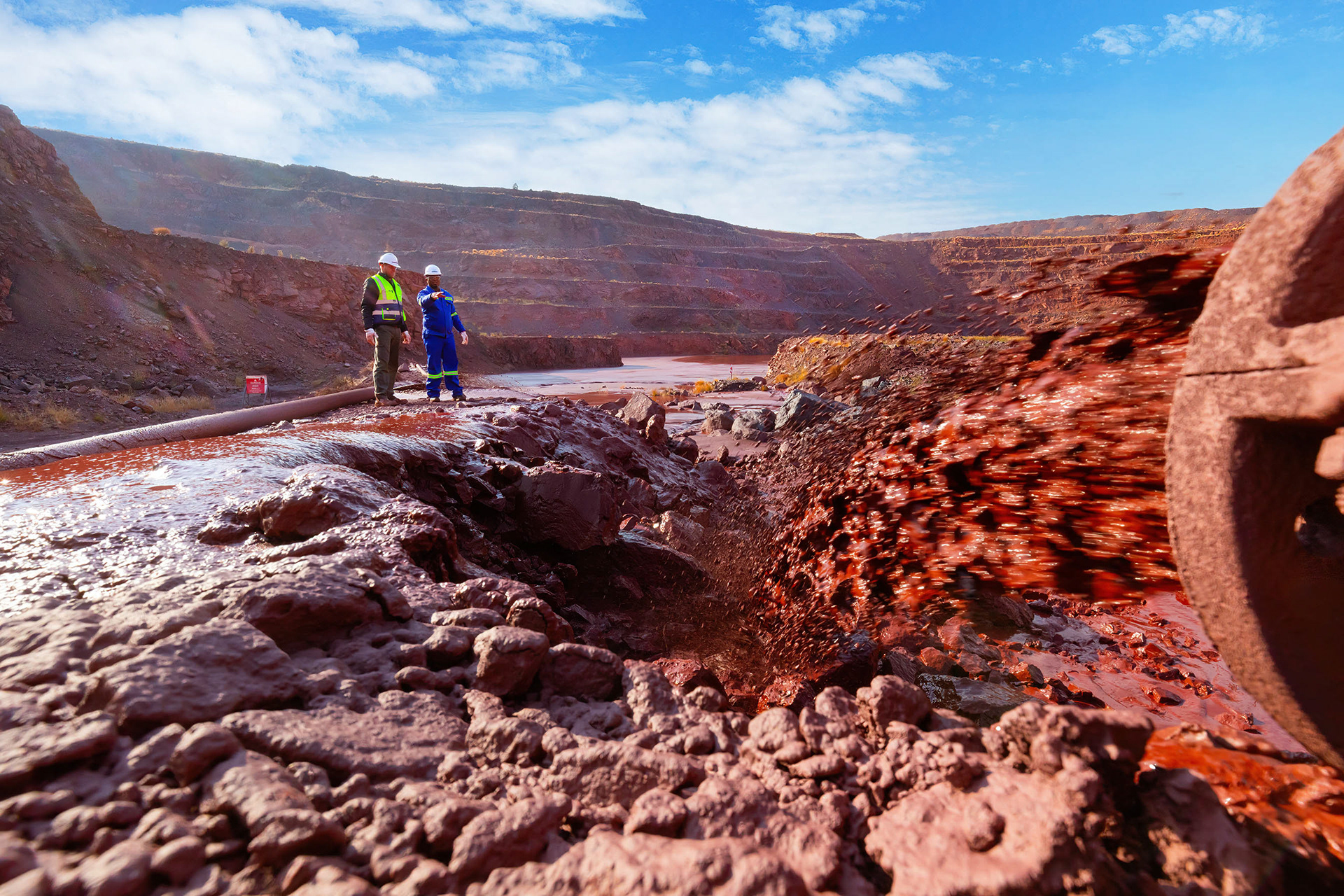 Iron ore open pit mine rehabilitation 