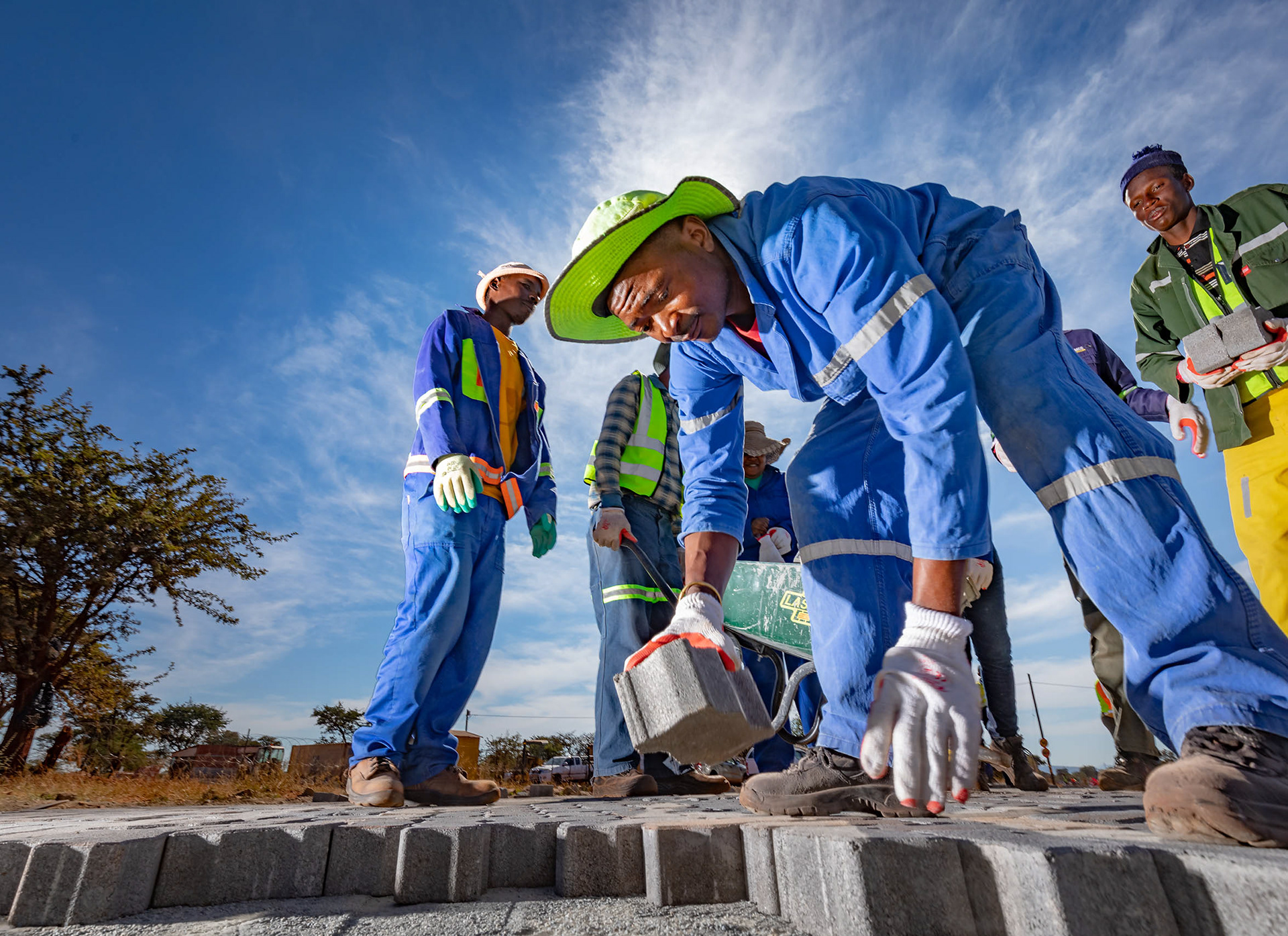 Paving project at mine in South Africa