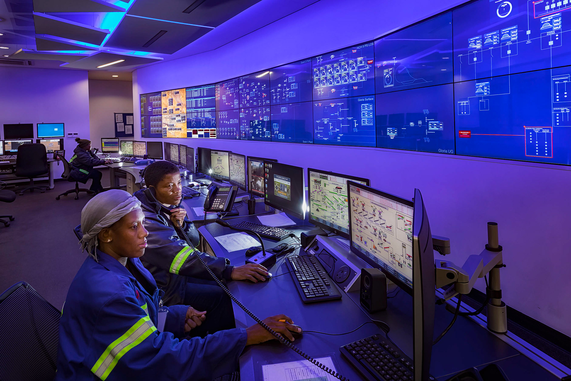 Control room of underground mine