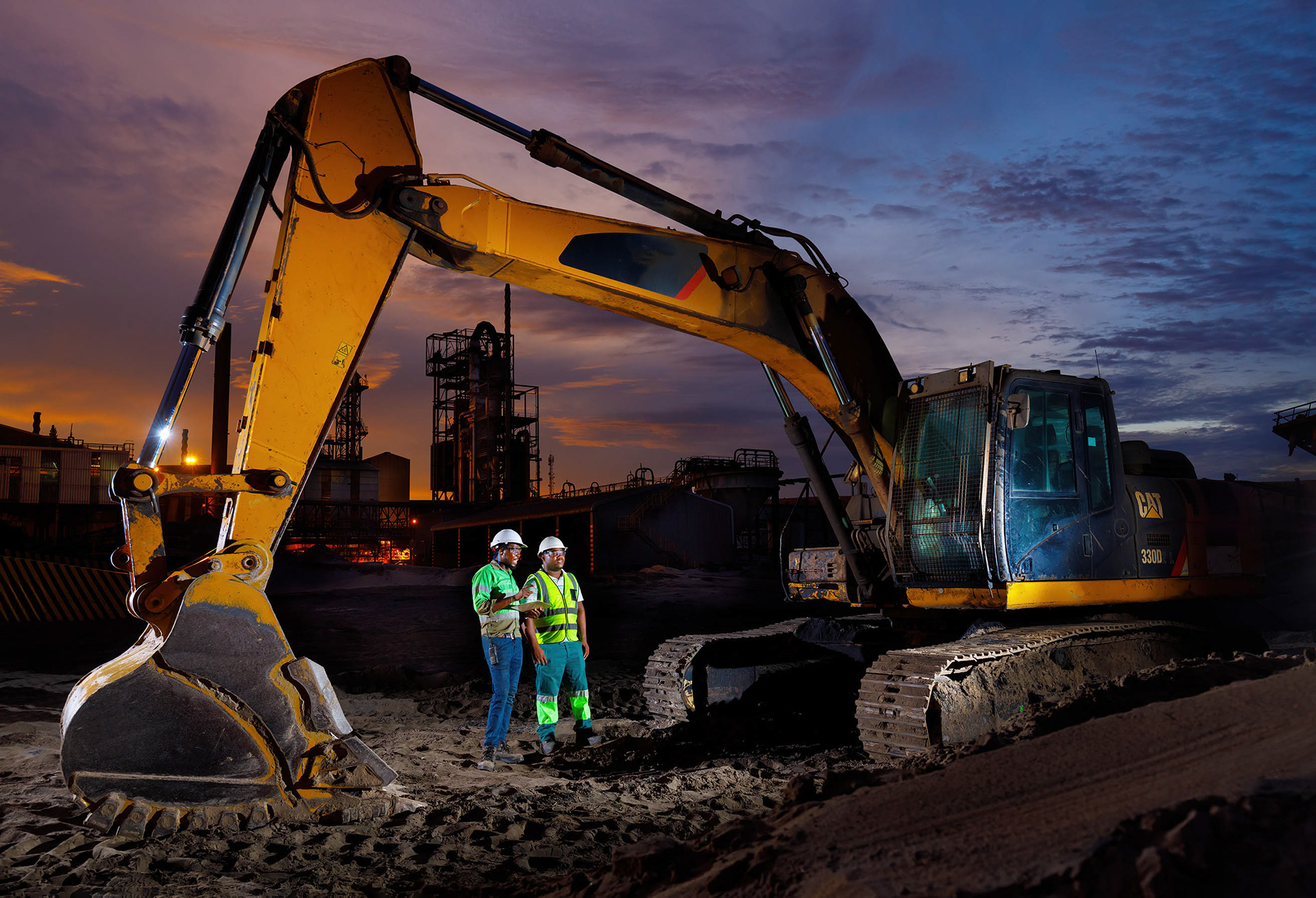 Stockpile at a mineral sands mining operation in Mozambique