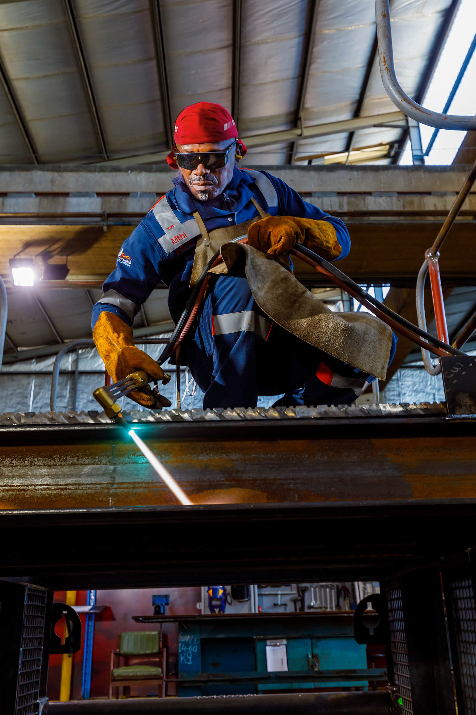 Fabrication at mining workshop